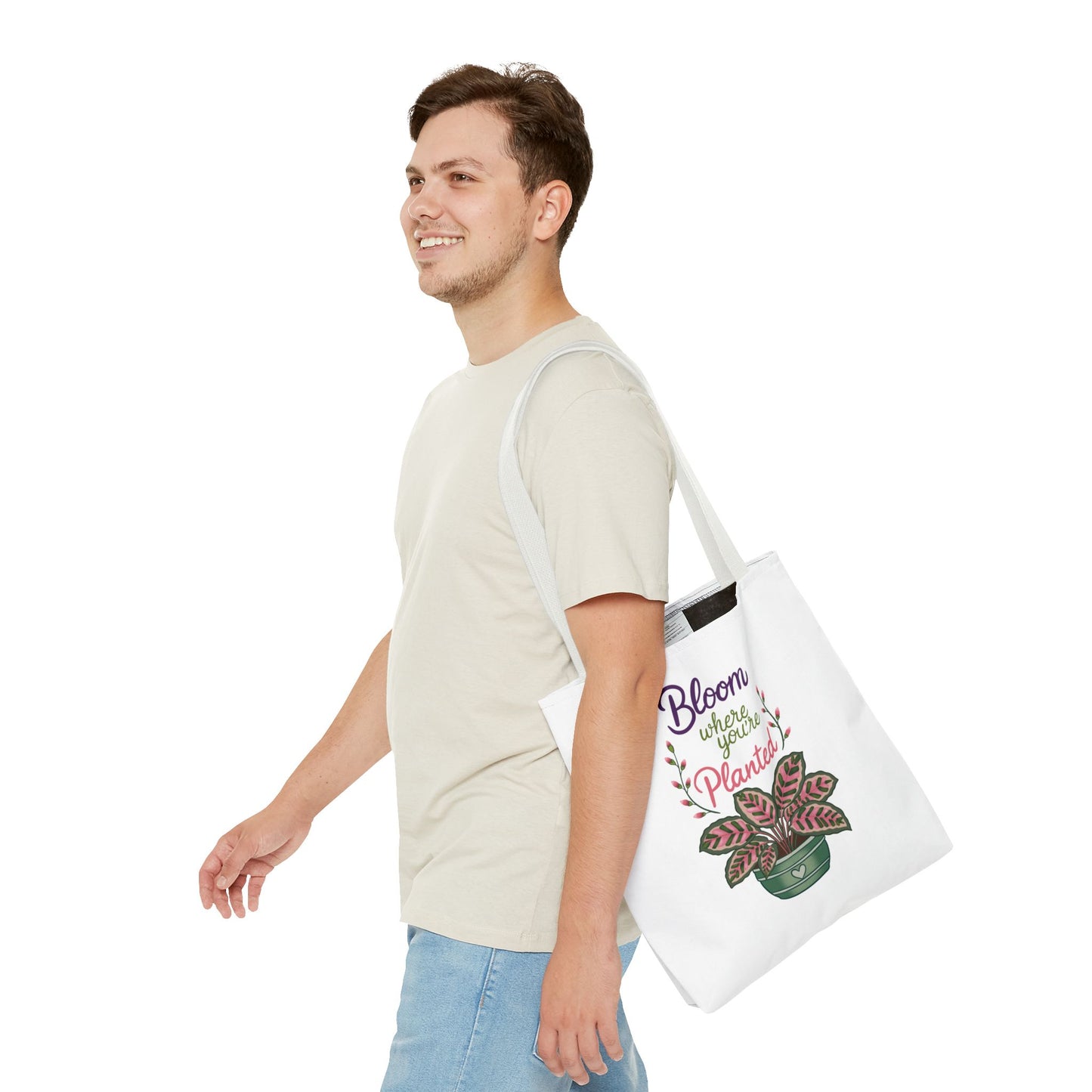 Bloom Where You’re Planted Tote Bag — Potted Monsterra Spiritual Tote