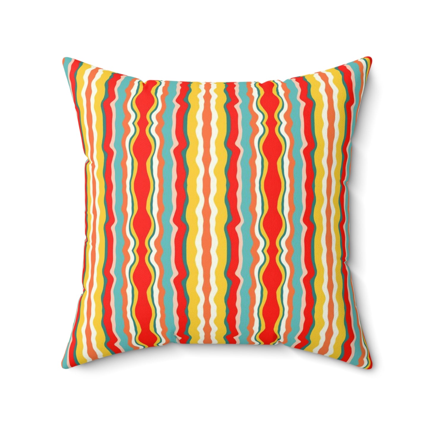 Groovy Stripes Spun Polyester Square Pillow