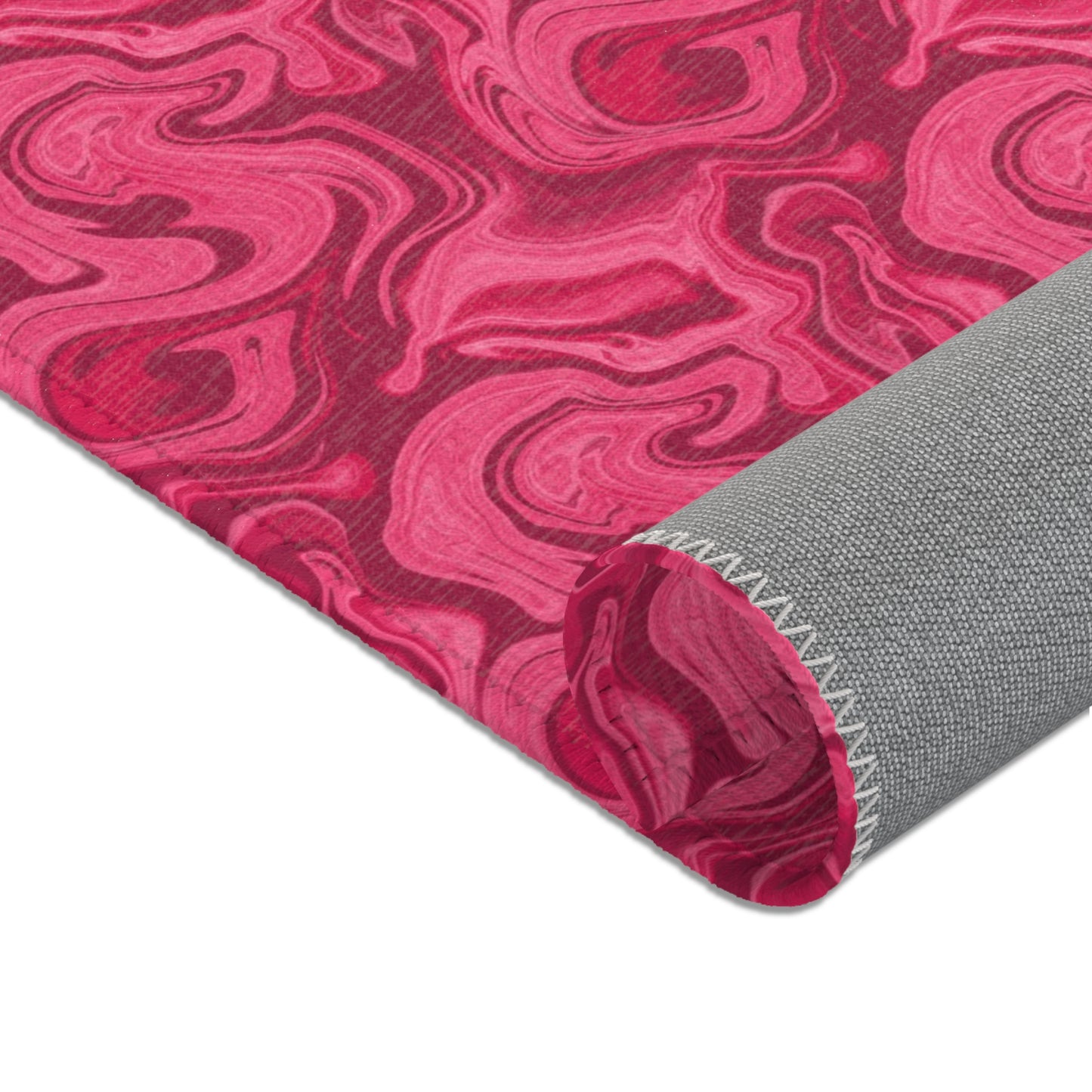 Hibiscus Garden Rosy Swirls Area Rugs