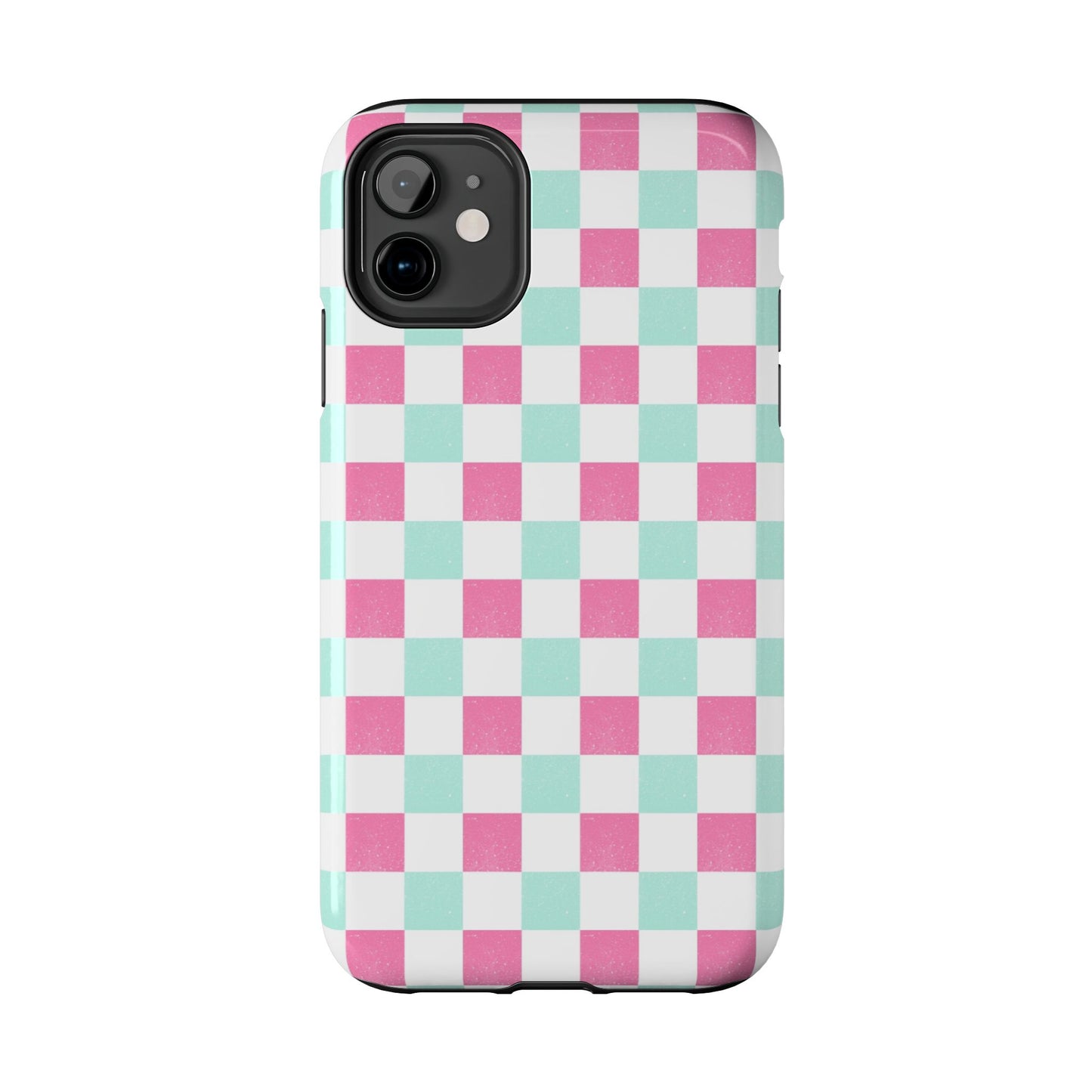 Pastel Christmas Checks Tough Phone Cases