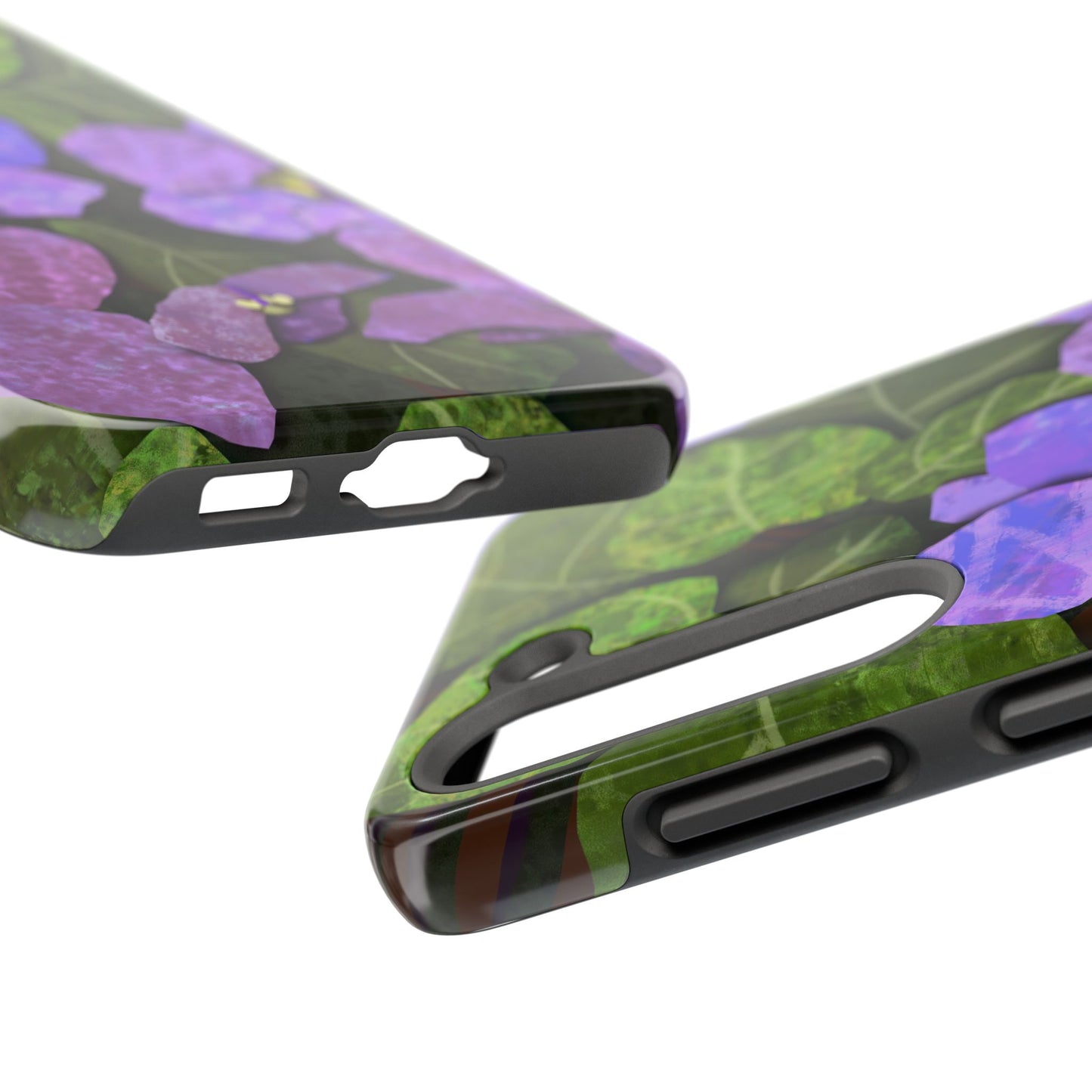 African Violets Collage Art Tough Phone Cases