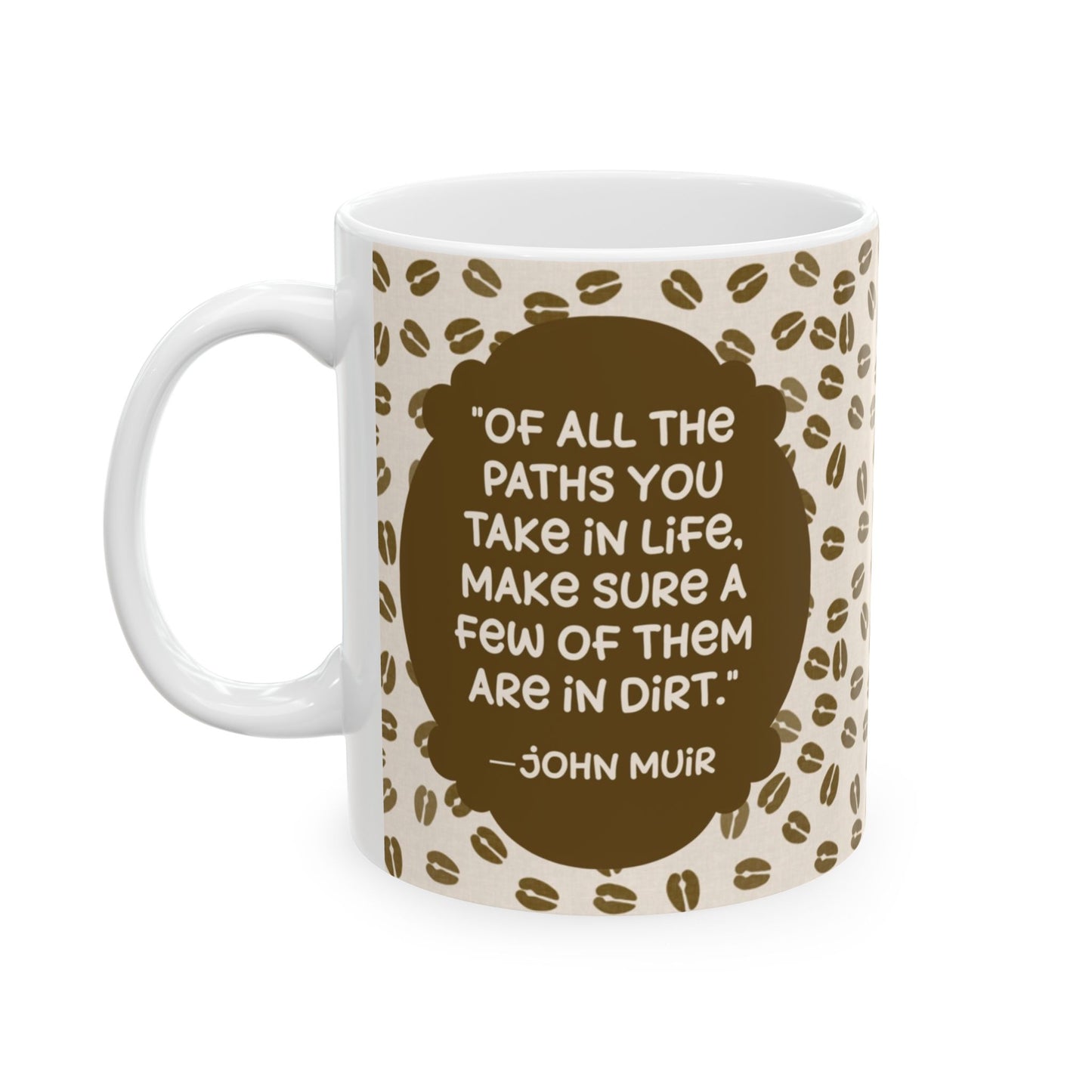 Deer Tracks with John Muir Quote Ceramic Mug 11oz & 15oz