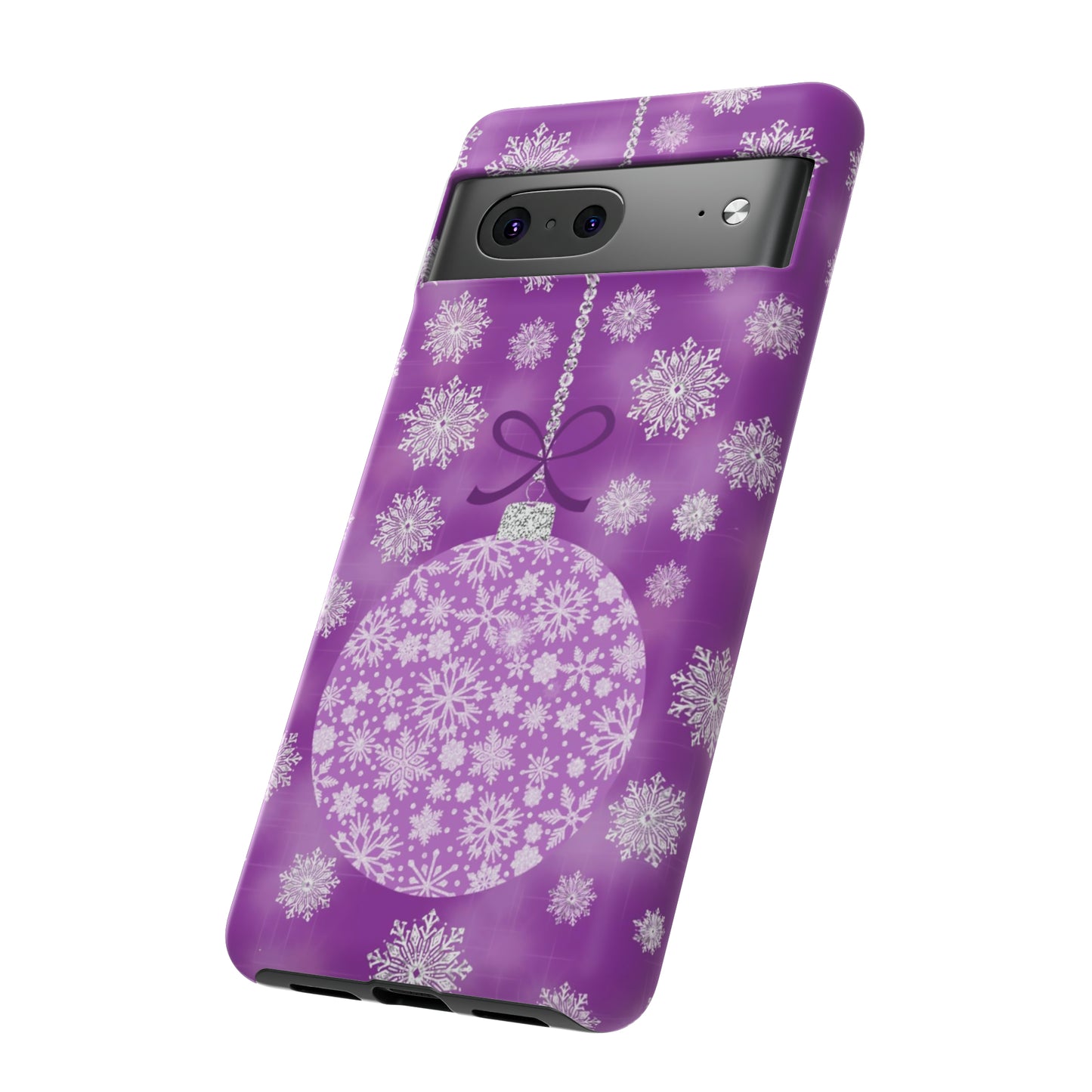 Glittering Snowflake Bauble in Purples Tough Cases