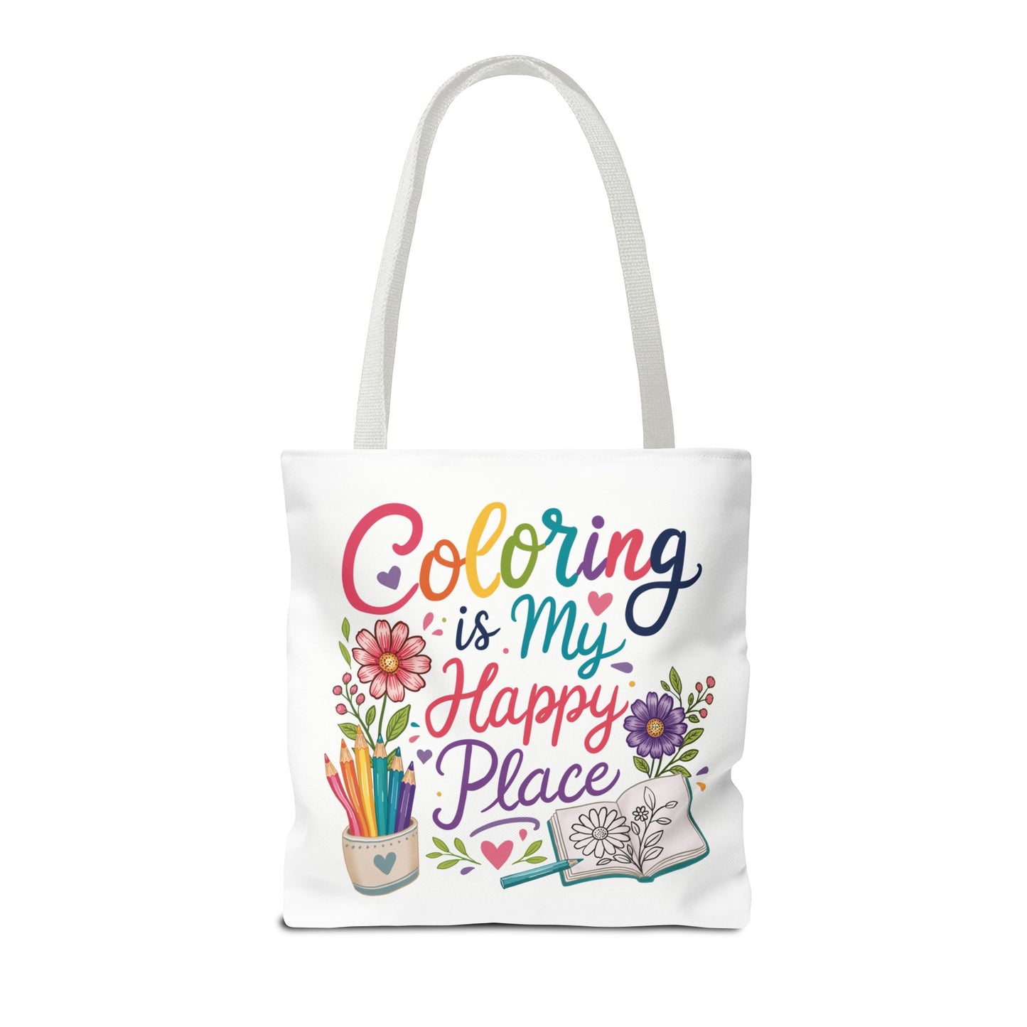 Coloring is My Happy Place Tote Bag