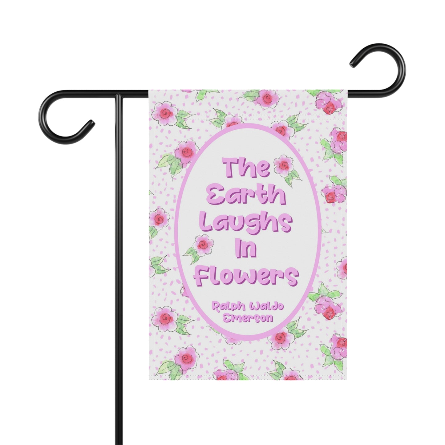 Maria’s Pink Roses, The Earth Laughs in Flowers, Garden Banner