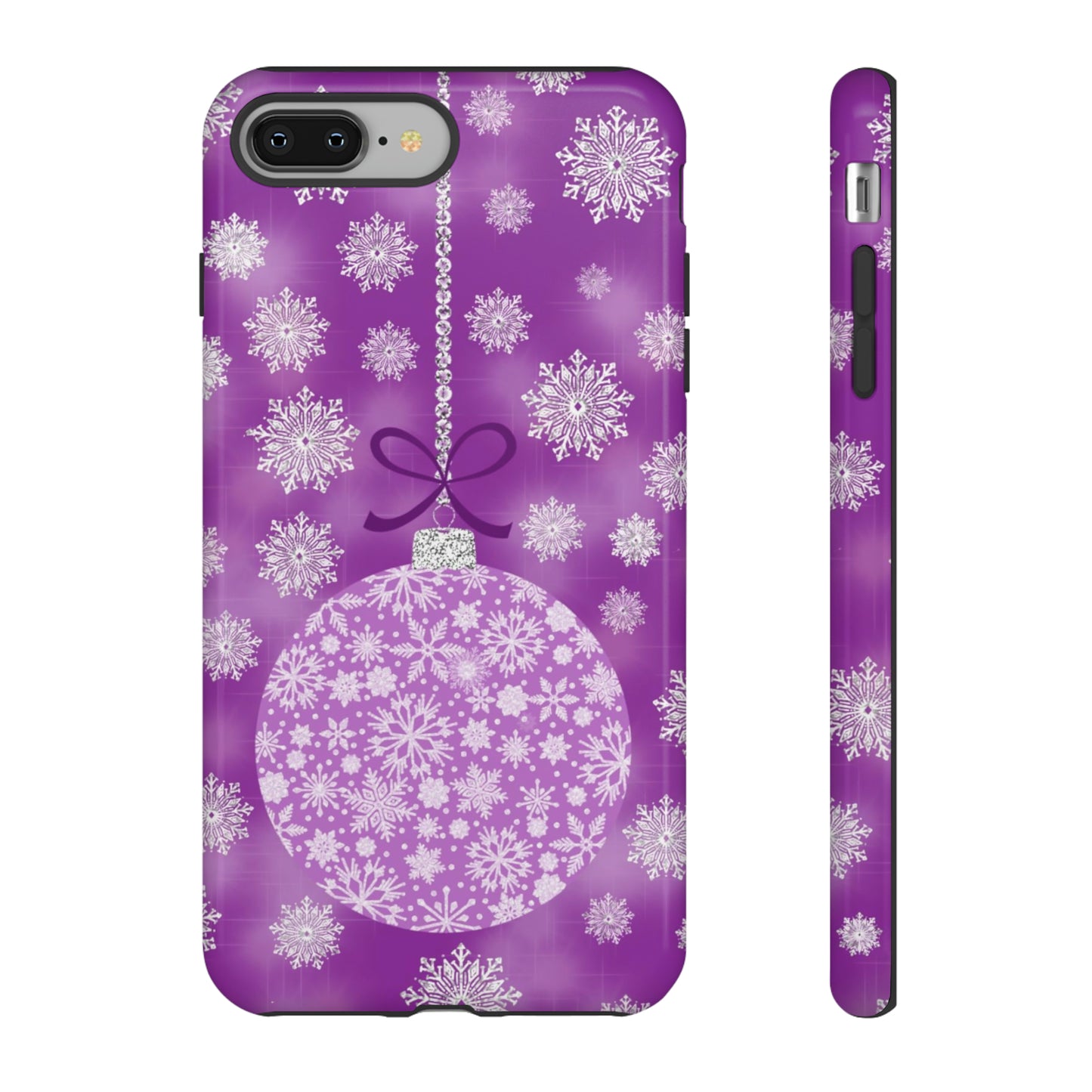 Glittering Snowflake Bauble in Purples Tough Cases