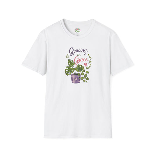 Growing in Grace Plant T-Shirt — Floral Monstera Graphic Tee