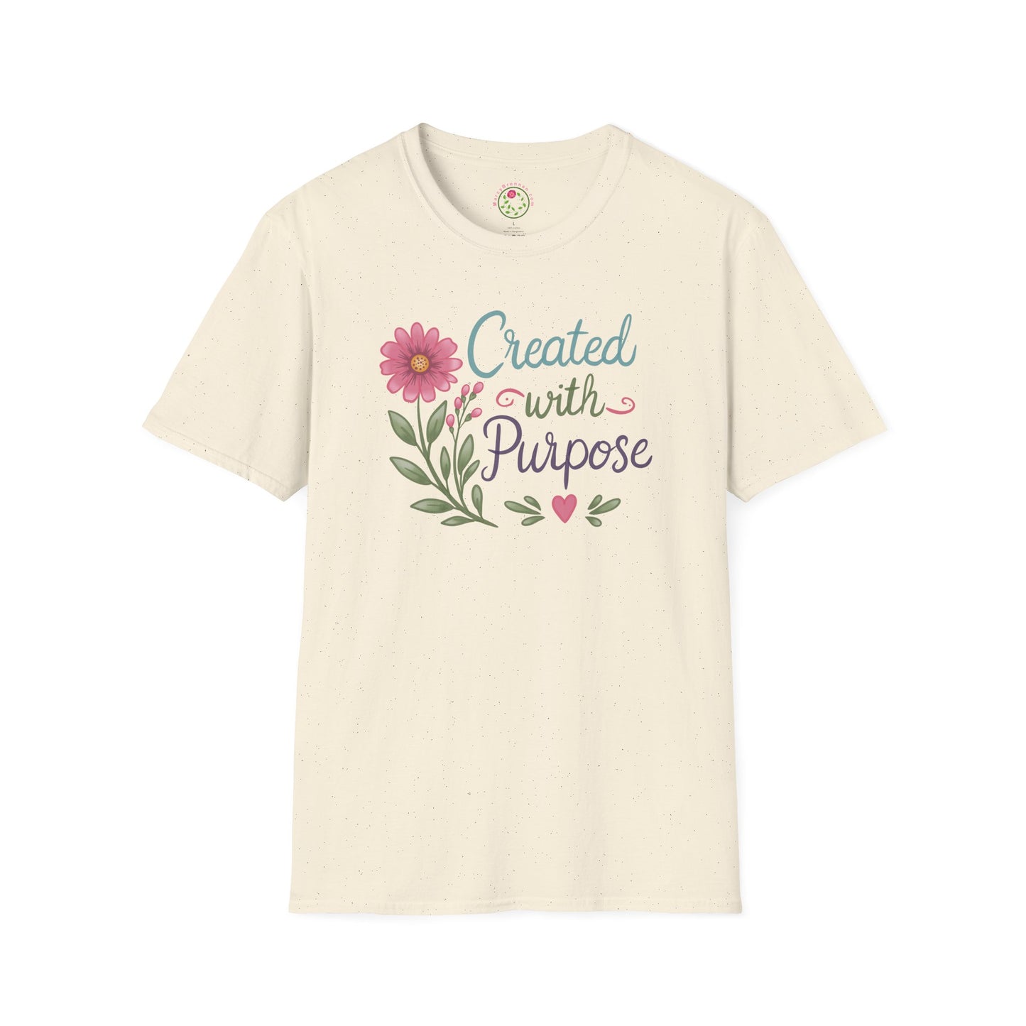 Created With Purpose Tee — Floral Inspirational Women's T-Shirt