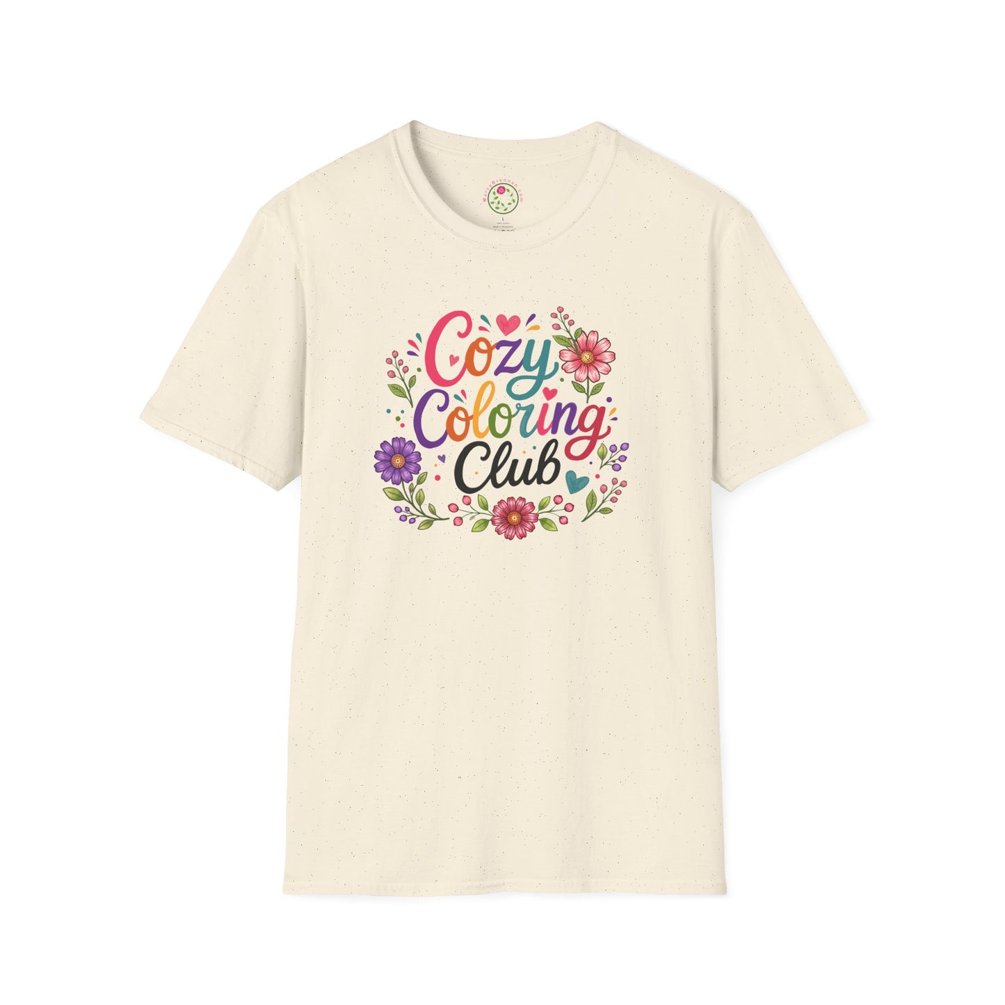 Cozy Coloring Club T‑Shirt — Floral Relaxation Tee for Coloring Fans