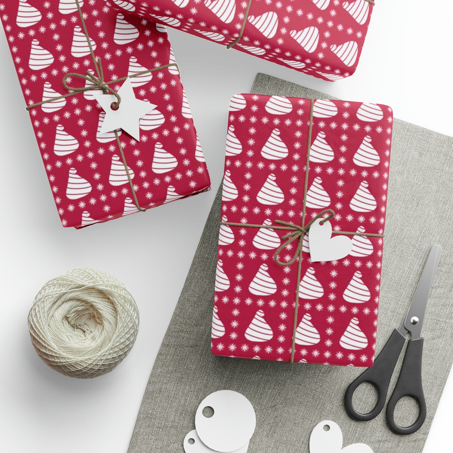 Peppermint Kisses Wrapping Papers