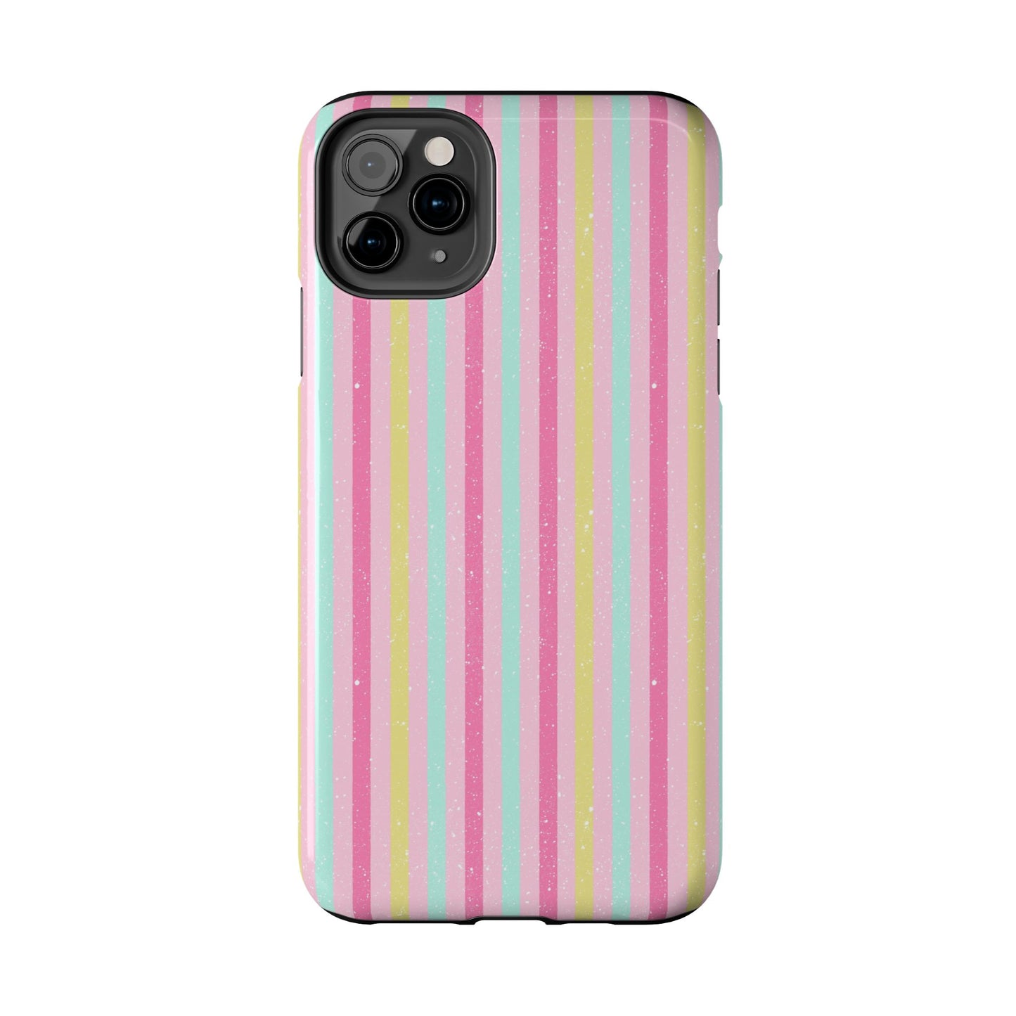 Pastel Stripes on Pink Tough Phone Cases