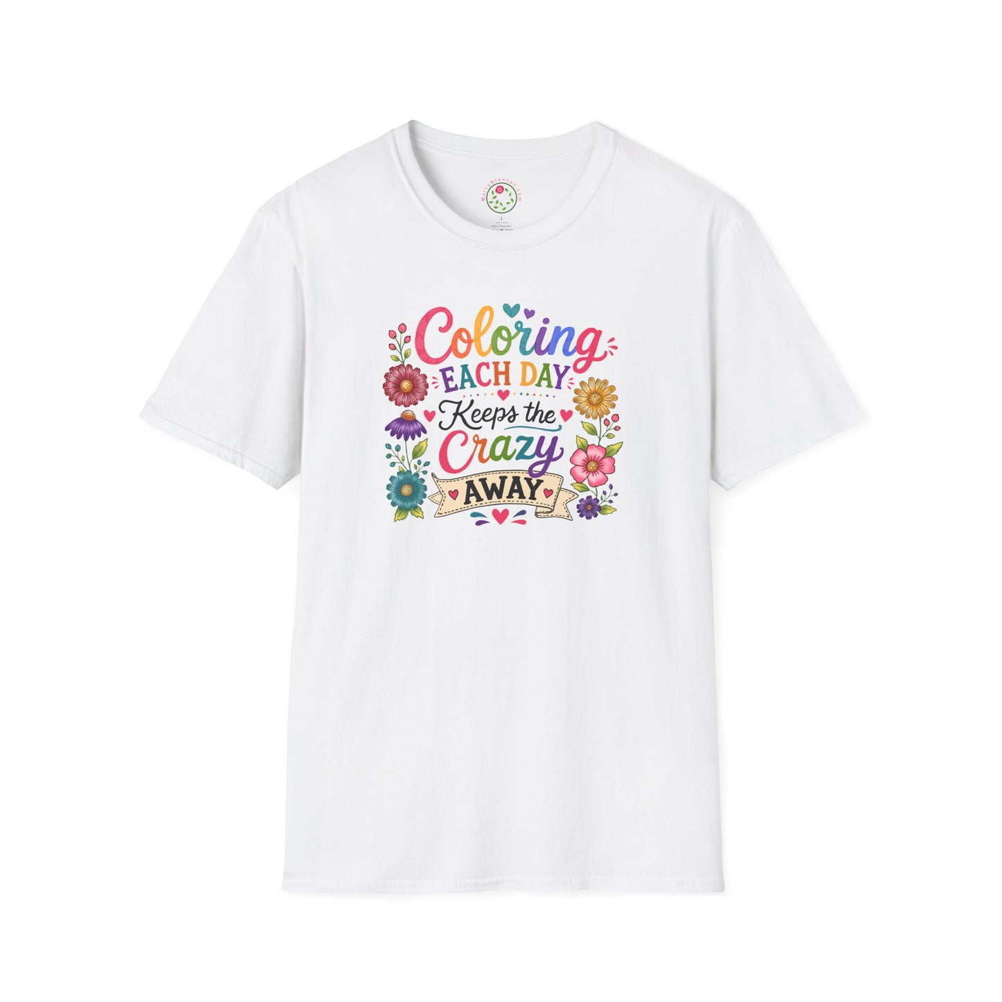 Coloring Each Day Keeps the Crazy Away T-Shirt