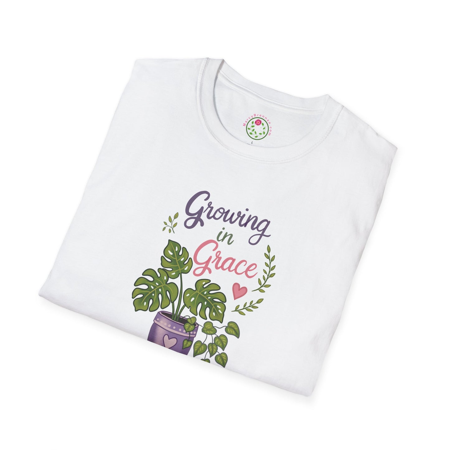 Growing in Grace Plant T-Shirt — Floral Monstera Graphic Tee