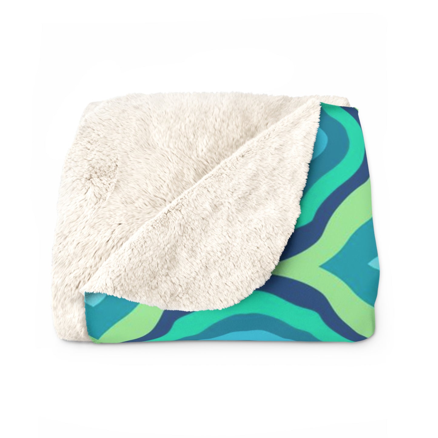 Seabreeze Swirls Sherpa Fleece Blanket