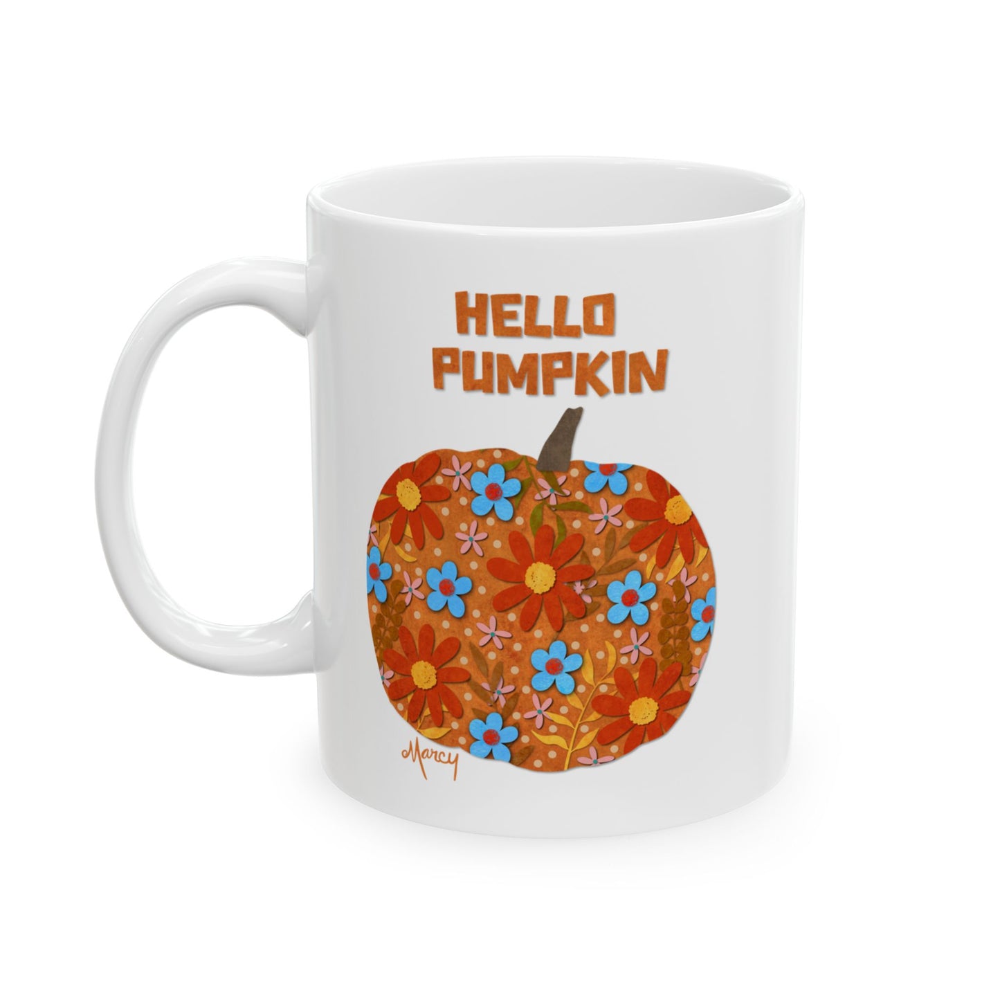 Hello Pumpkin Collage Ceramic Mug 11oz & 15oz