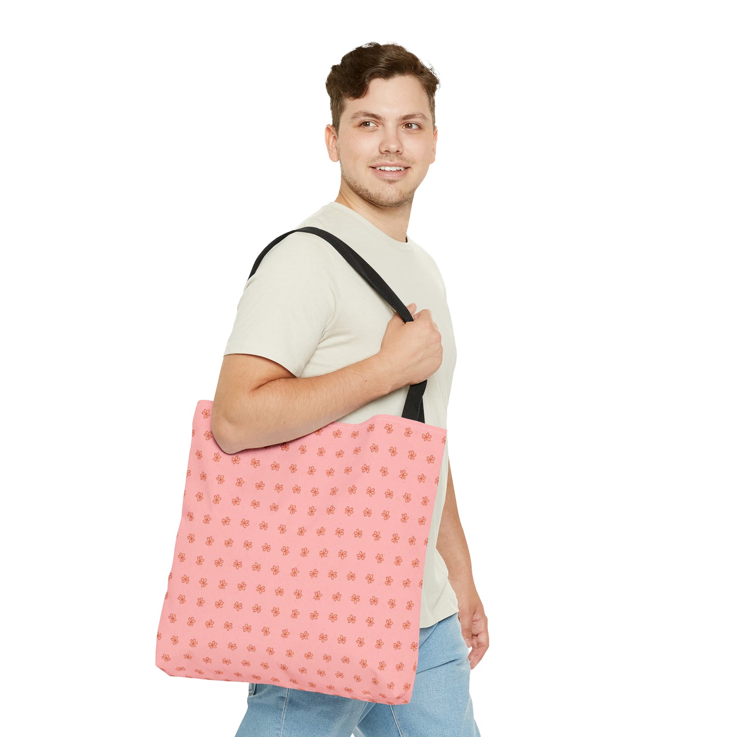 Pink Meadow Flowers Tote Bag