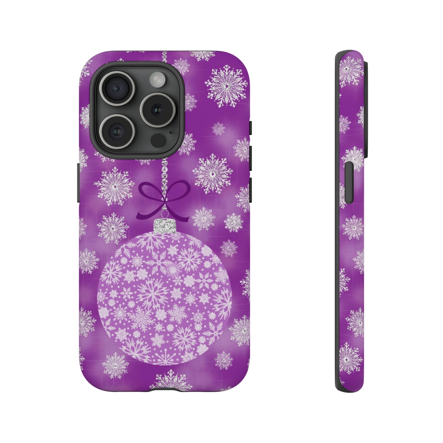 Glittering Snowflake Bauble in Purples Tough Cases