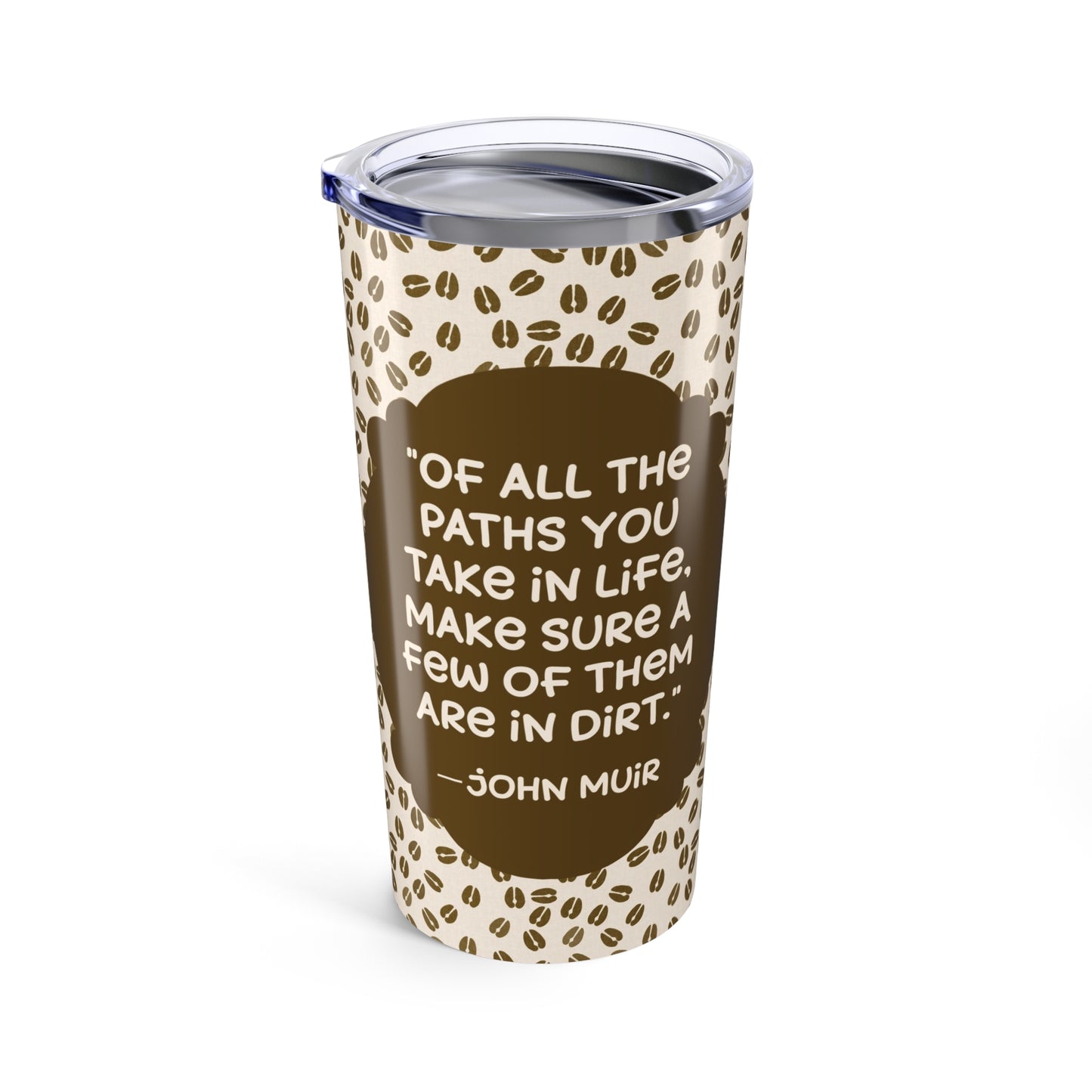 Deer Tracks with John Muir Quote Tumbler