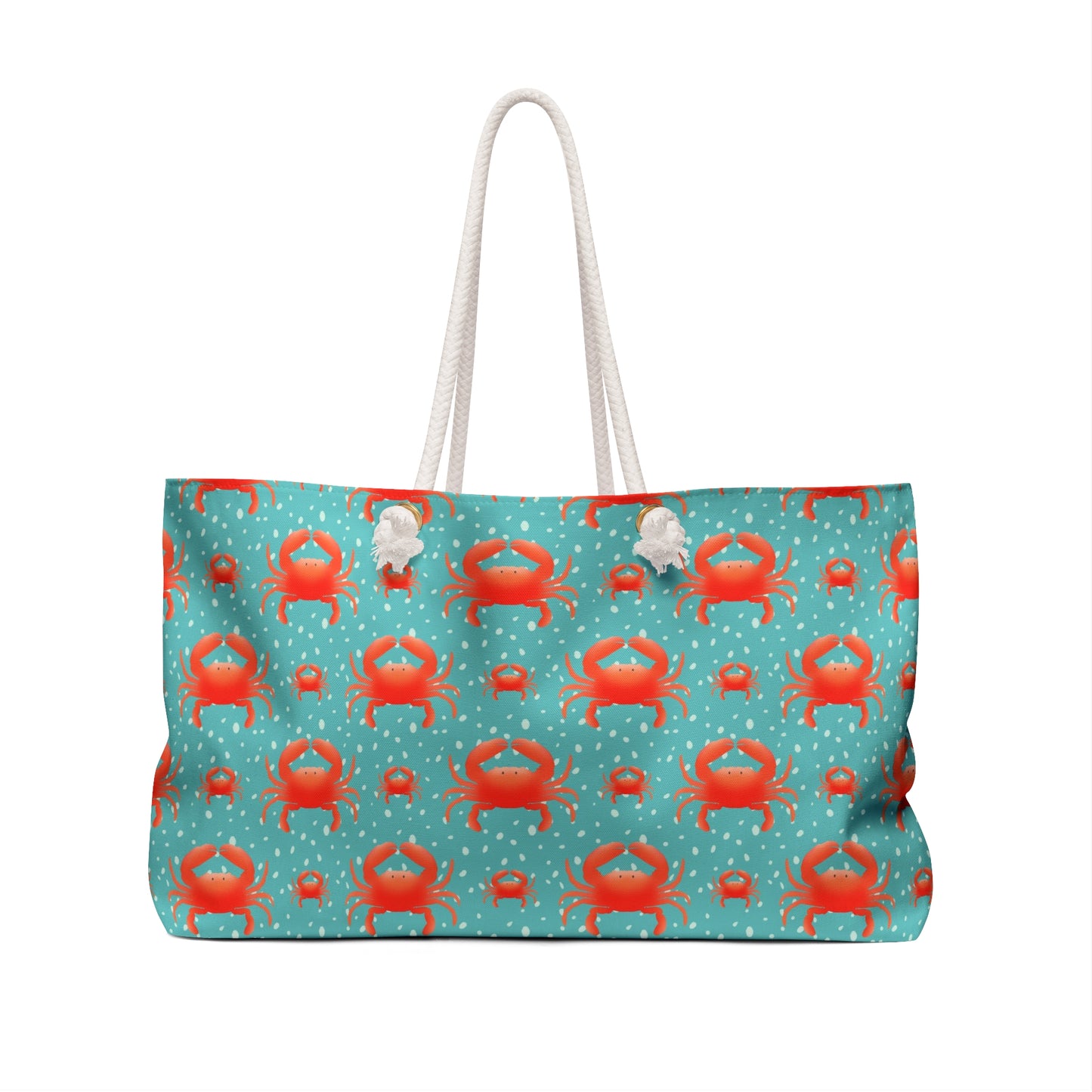 Crabs on Turquoise Background -- Sunbaked Collection --  Weekender Bag