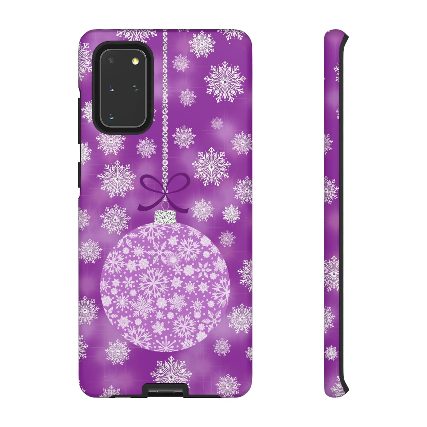 Glittering Snowflake Bauble in Purples Tough Cases