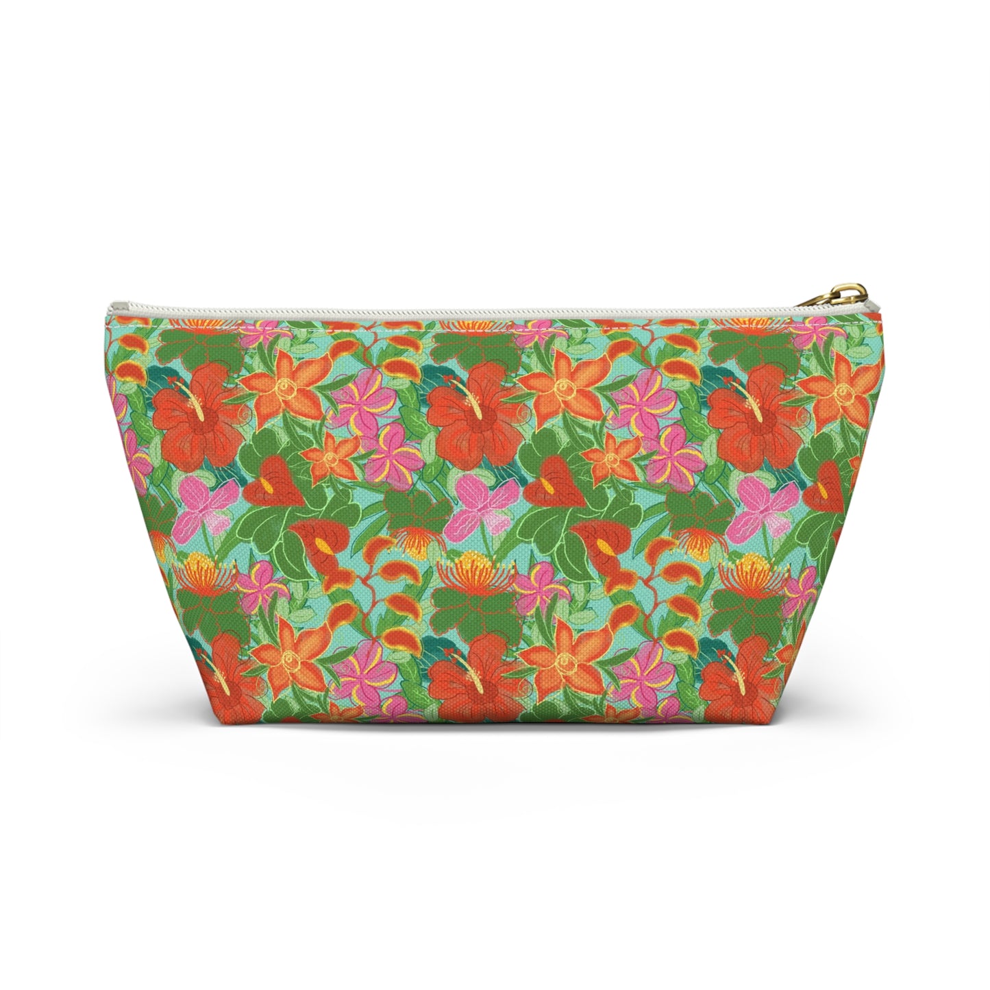 Tropical Flowers Accessory Pouch