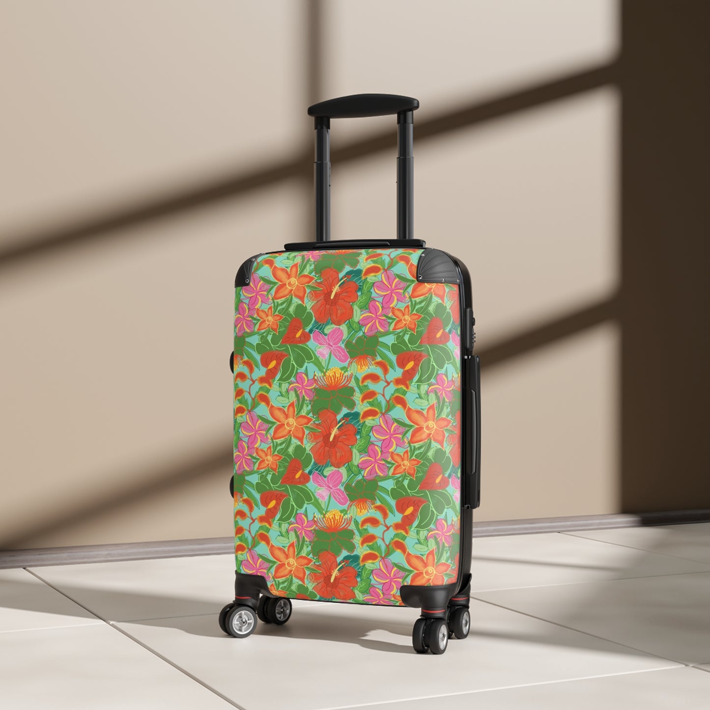 Tropical Flowers Hardside Spinner Suitcase