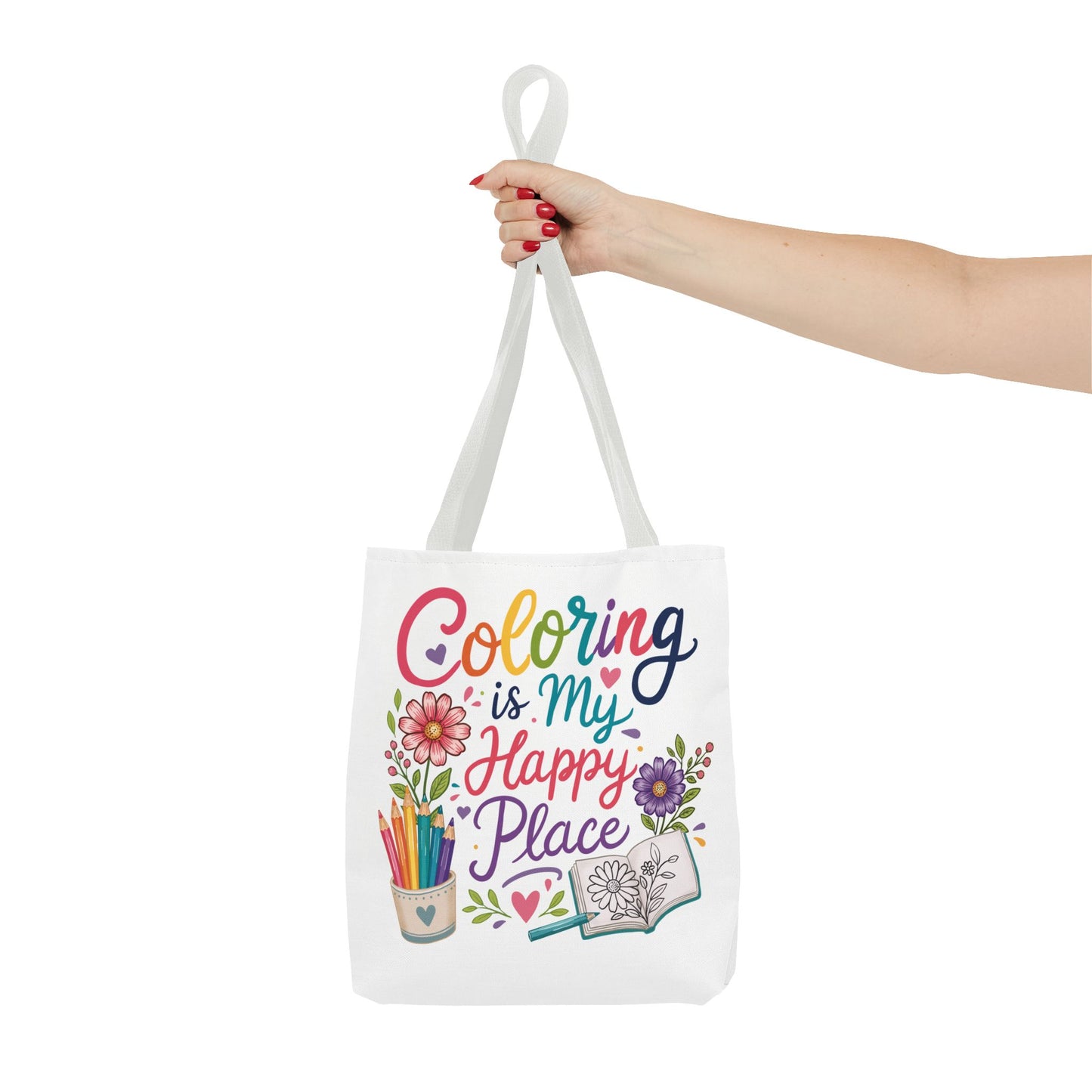 Coloring is My Happy Place Tote Bag