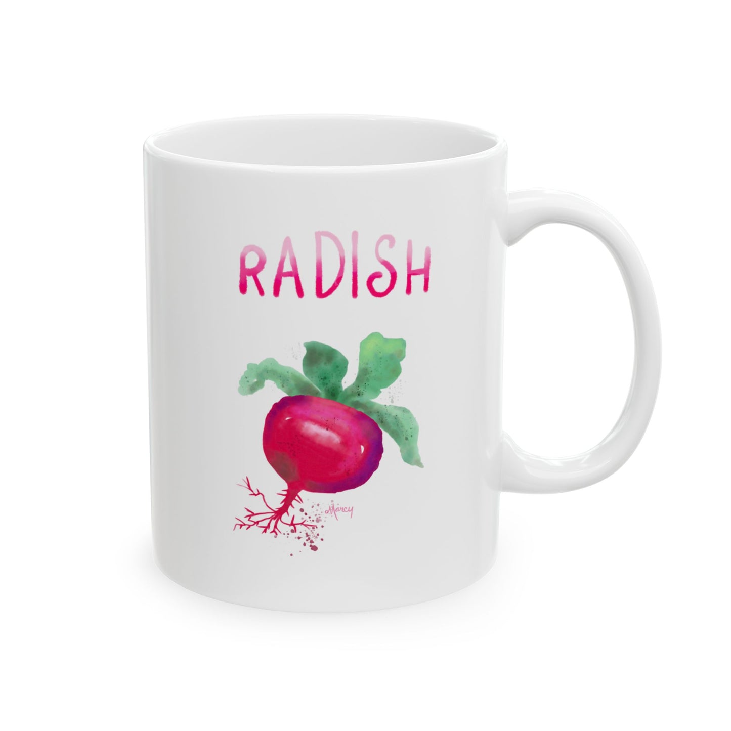 Radish Watercolor Painting Ceramic Mug 11oz & 15oz