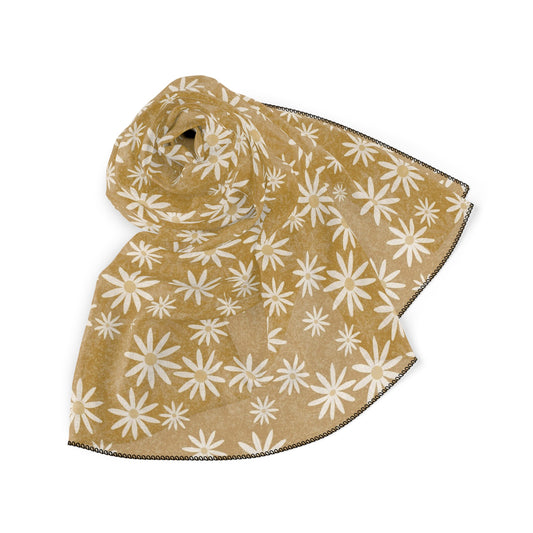 Chickweed Flowers Square Poly Scarf