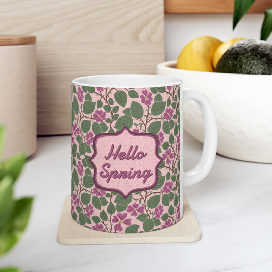 Pink Dogwoods - Hello Spring Ceramic Mug 11oz & 15oz