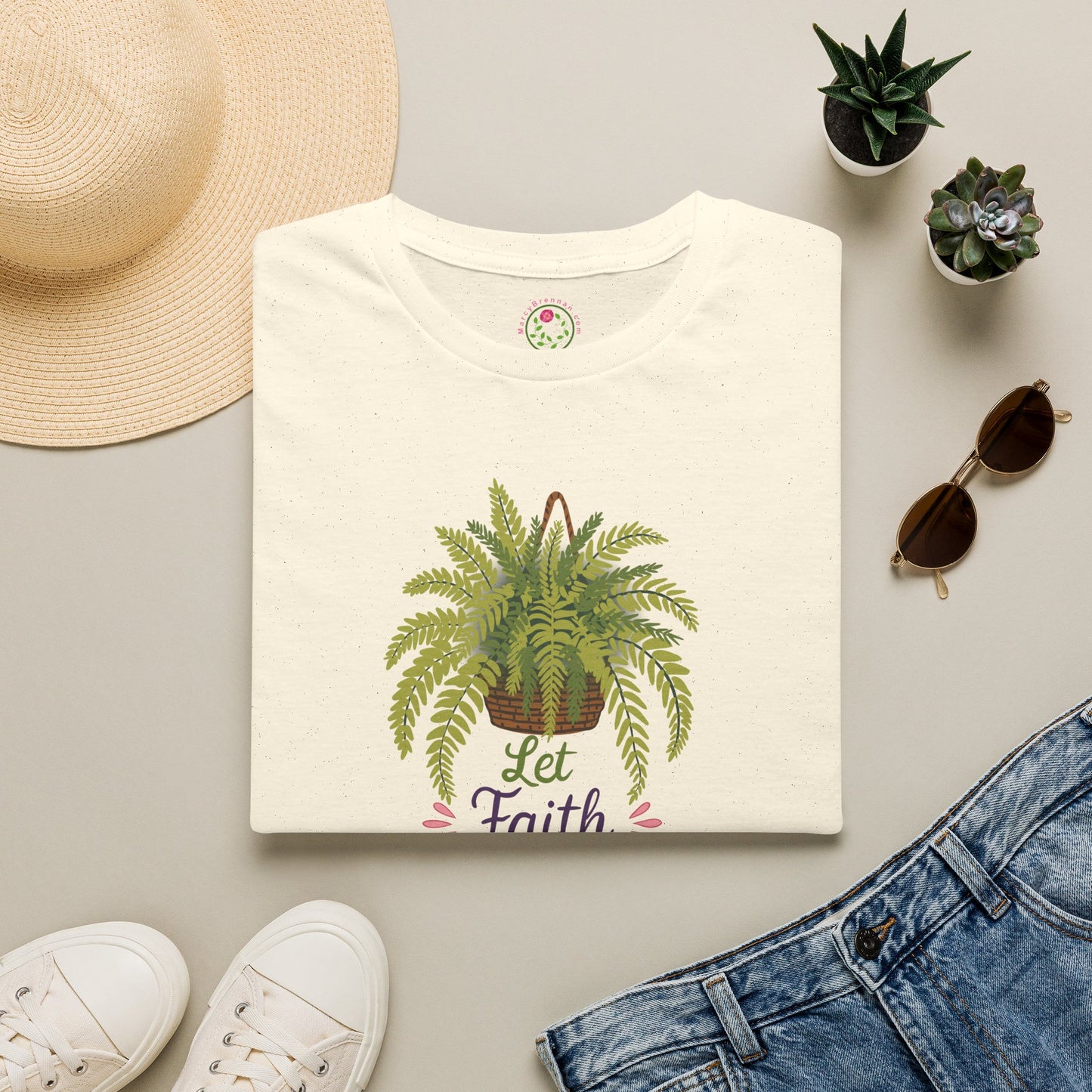 Let Faith Grow Plant T-Shirt — Fern Graphic Inspirational Tee