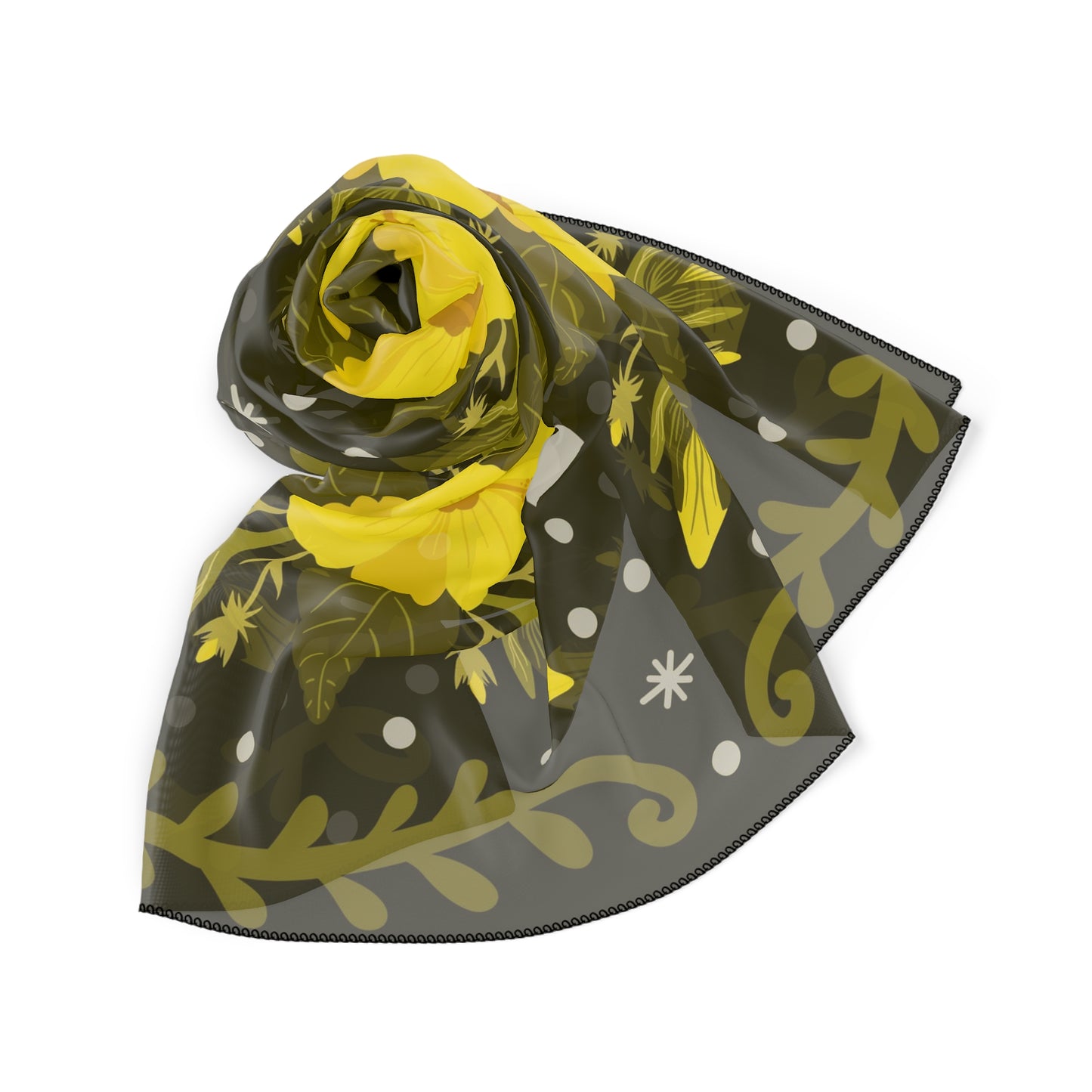 Sunshine Blooms: Yellow Hibiscus Scarf