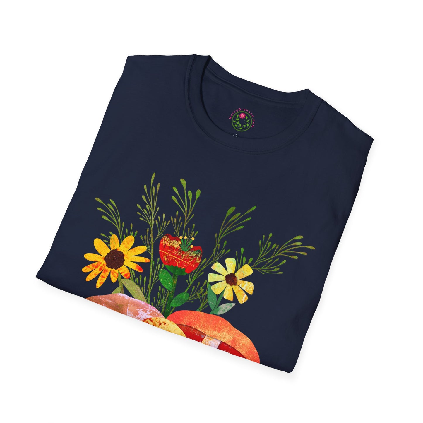Shrooms n Fleurs Collage Collage Softstyle T-Shirt