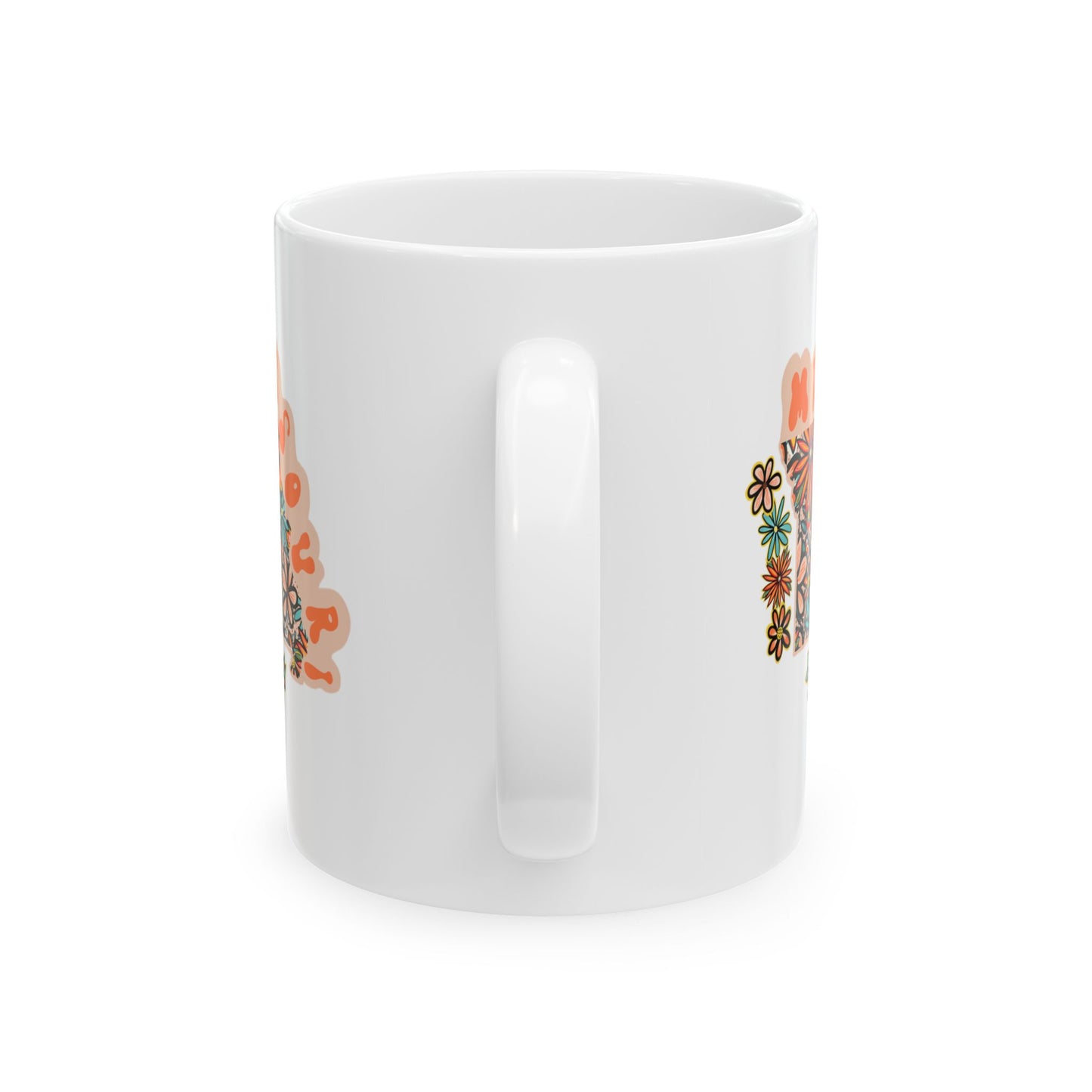 Retro 70s Flowers Missouri Ceramic Mug 11 oz and 15 oz