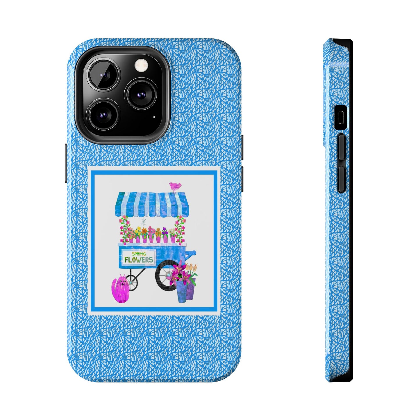 Spring Flower Cart Collage Tough Phone Cases