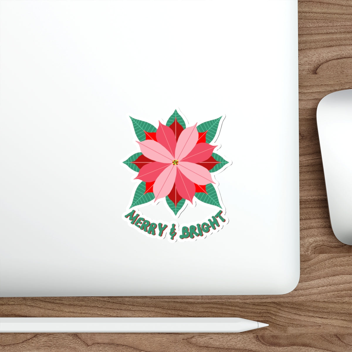 Poinsettias Die-Cut Stickers