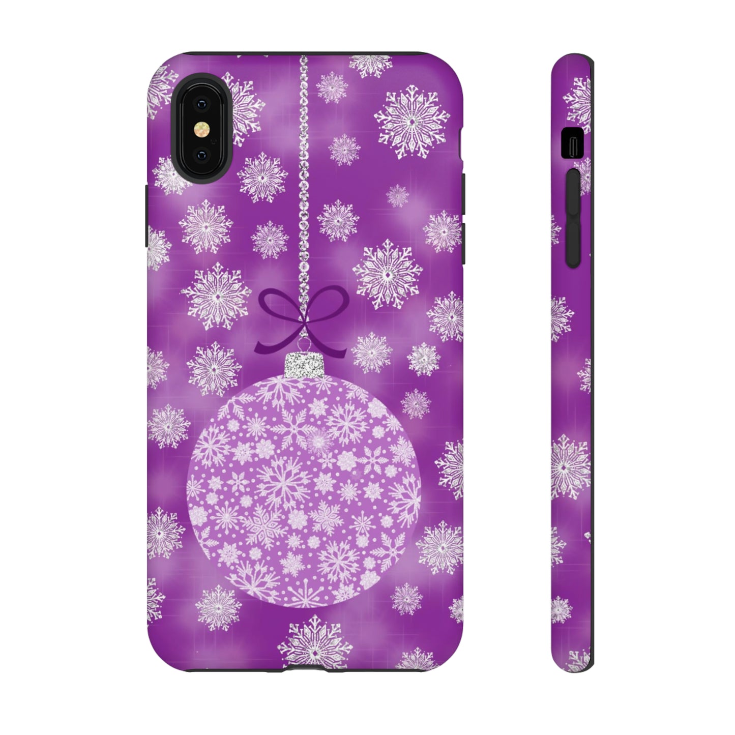 Glittering Snowflake Bauble in Purples Tough Cases