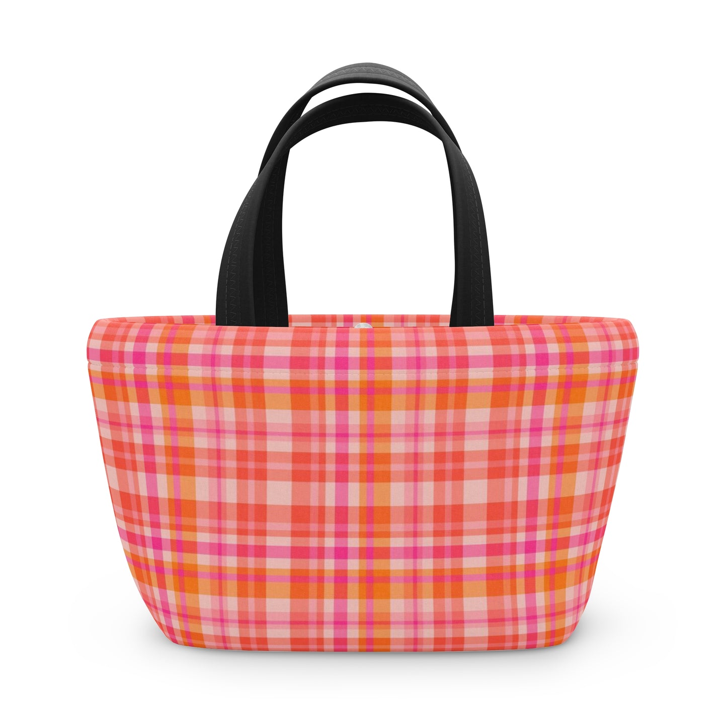 Pink Sunset Plaid Lunch Bag