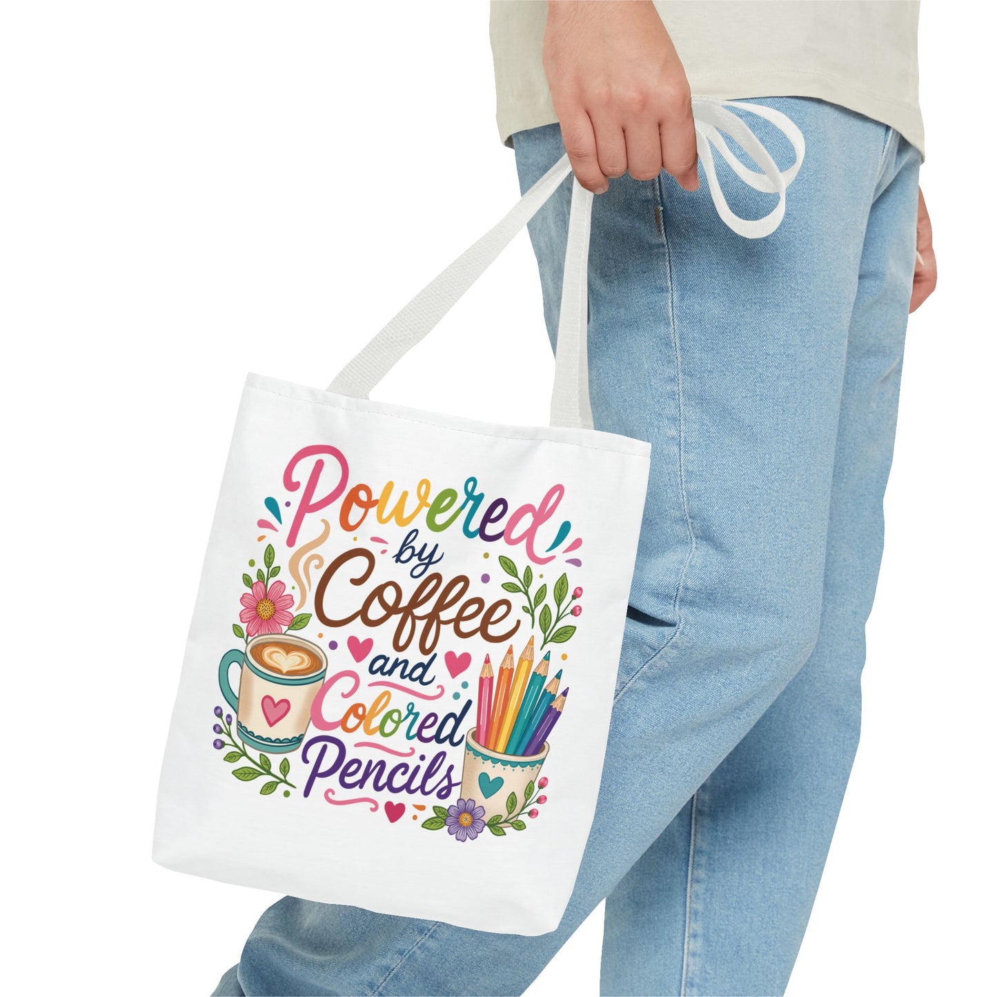Powered by Coffee & Colored Pencils Tote Bag