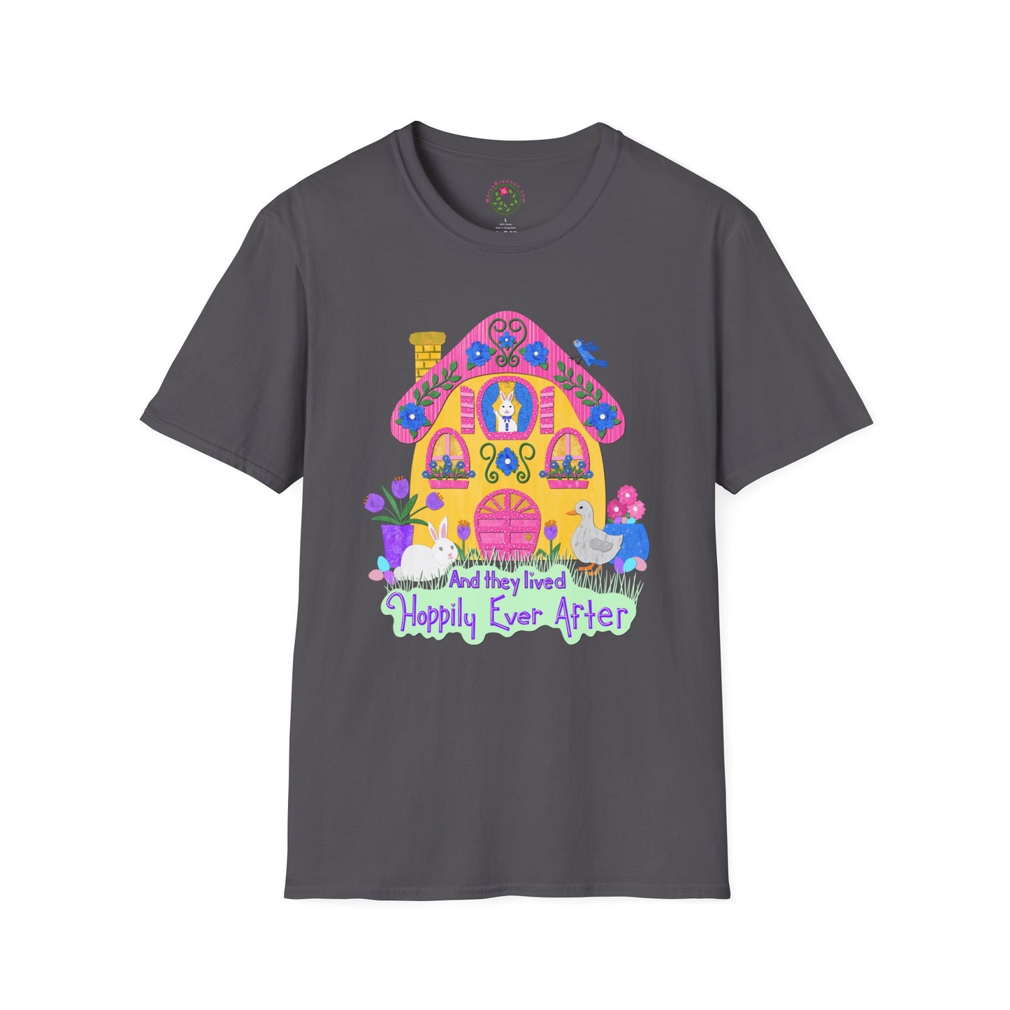 Bunny Cottage Collage Softstyle T-Shirt