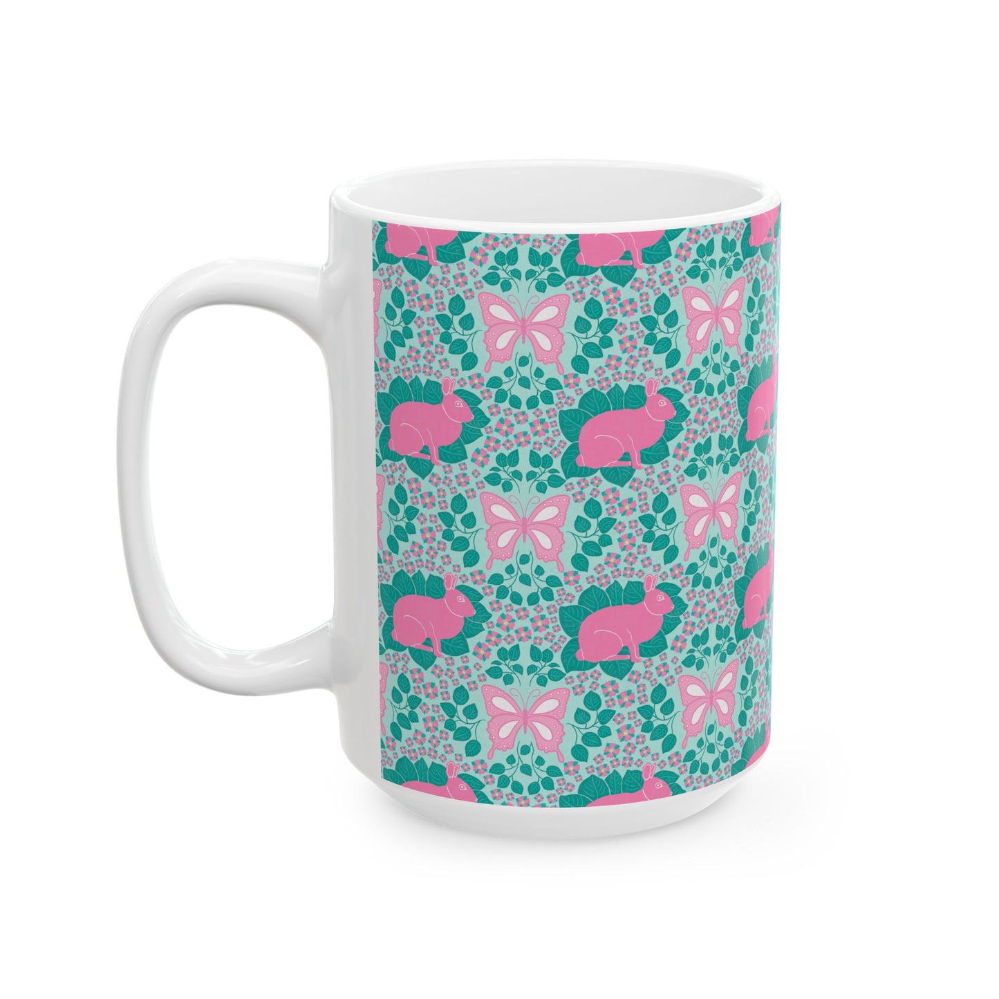 Bunnies & Butterflies Ceramic Mug (11oz & 15oz)