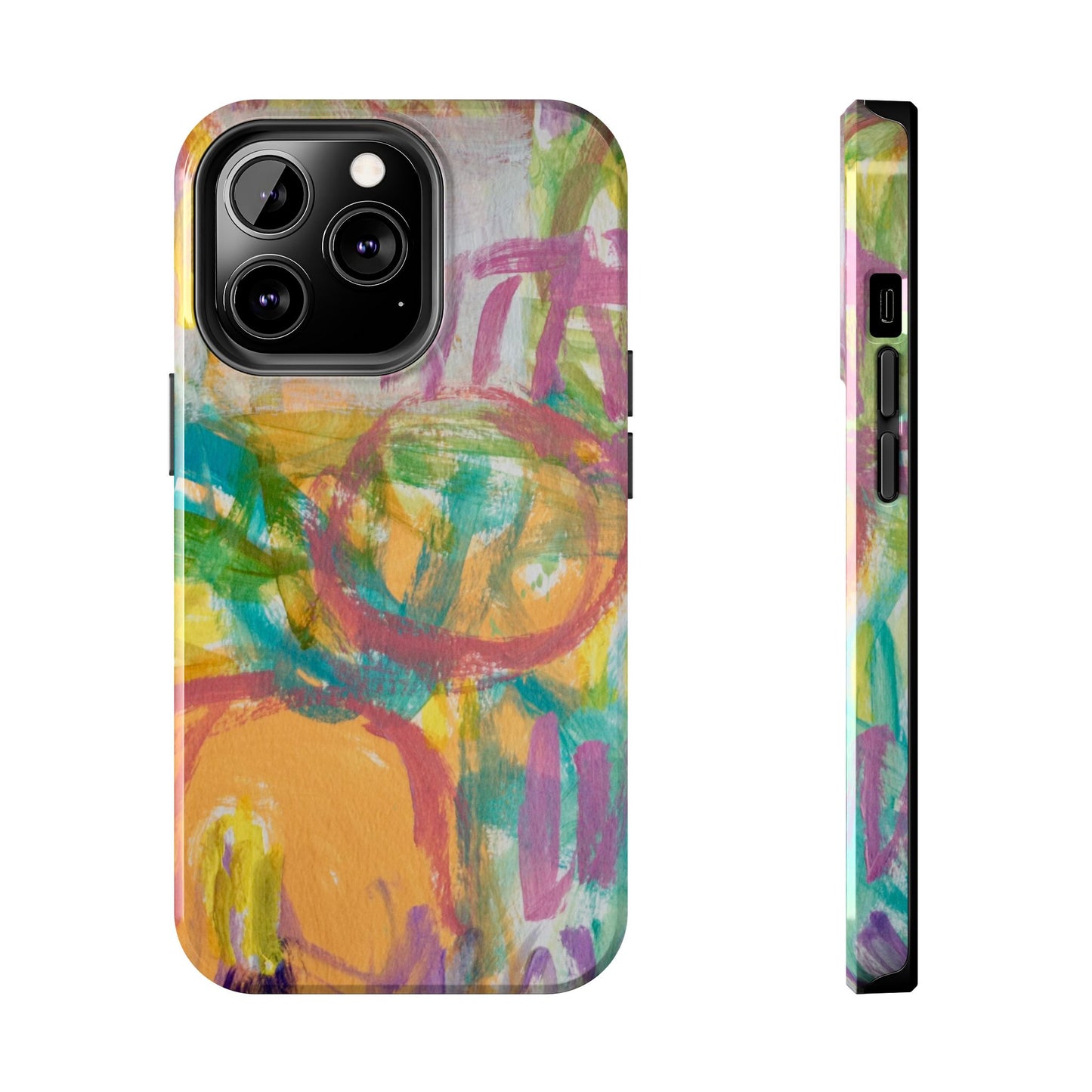 Abstract Pastel Circles Tough Phone Cases