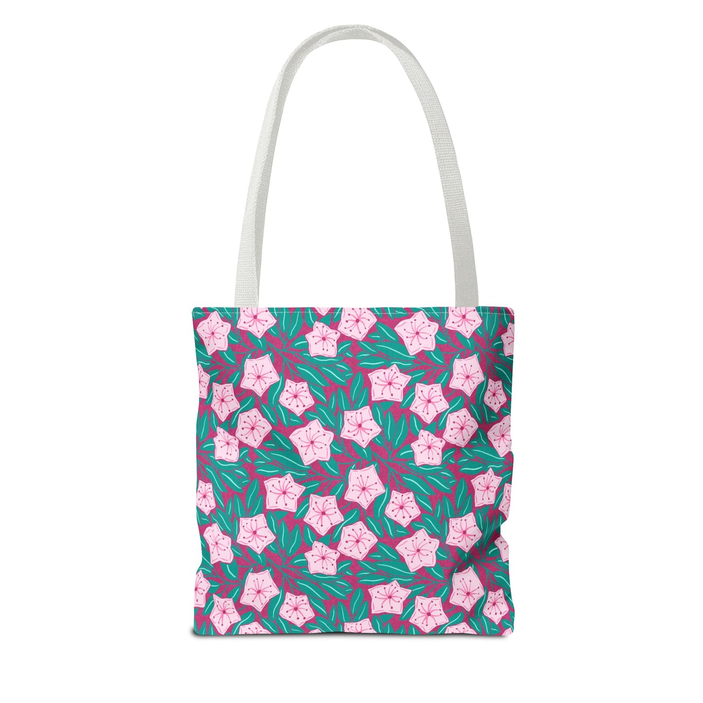 Pink Mountain Laurel Blossoms  All-Over Print Tote Bag