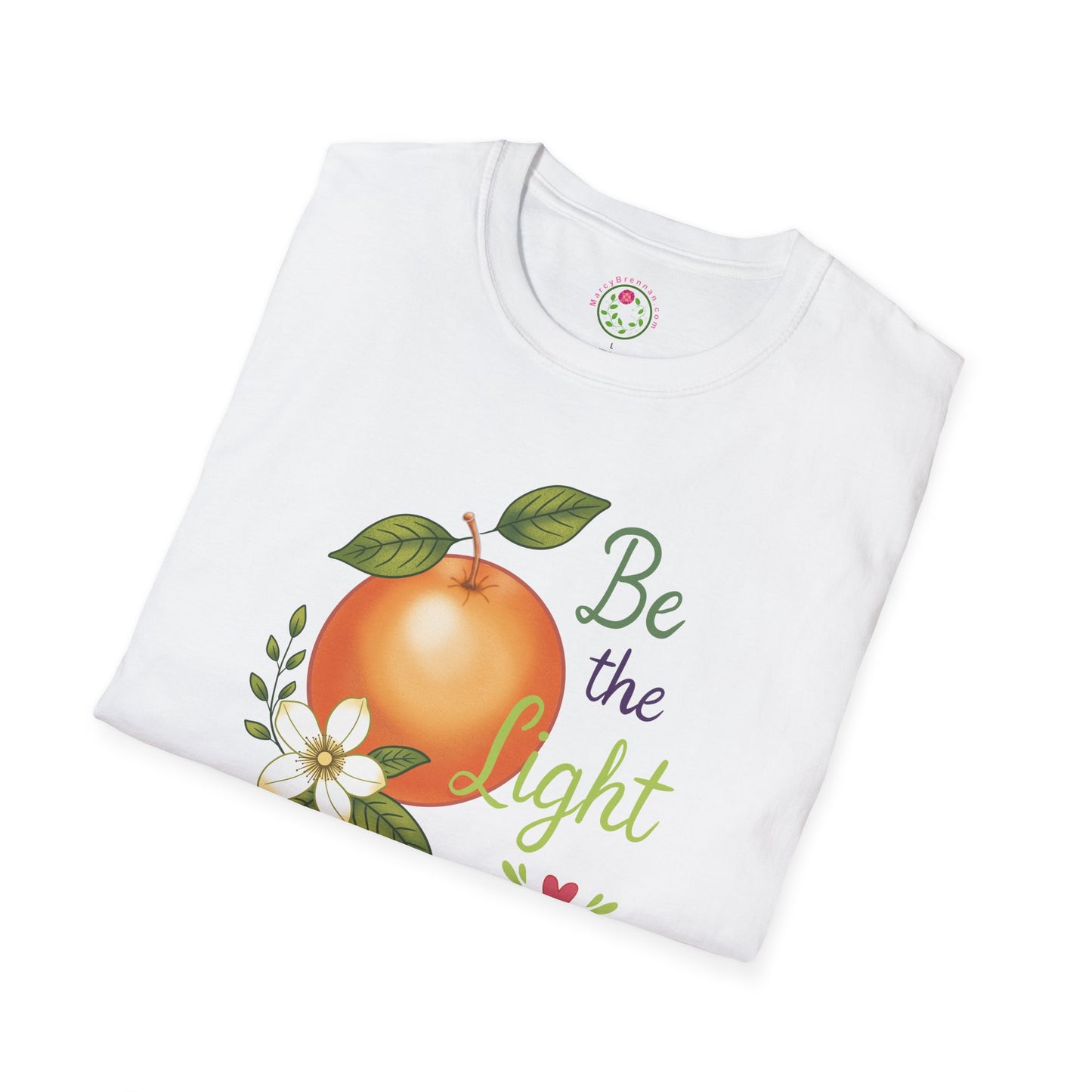 Be the Light Orange Graphic T‑Shirt