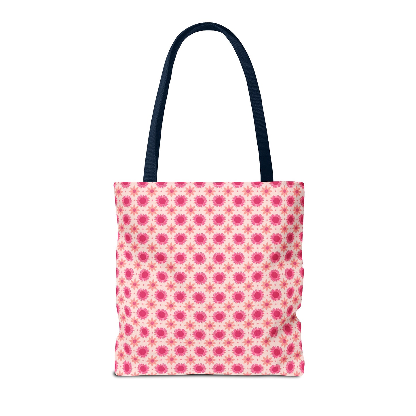 Pink Sunflowers on Pink Background Tote Bag