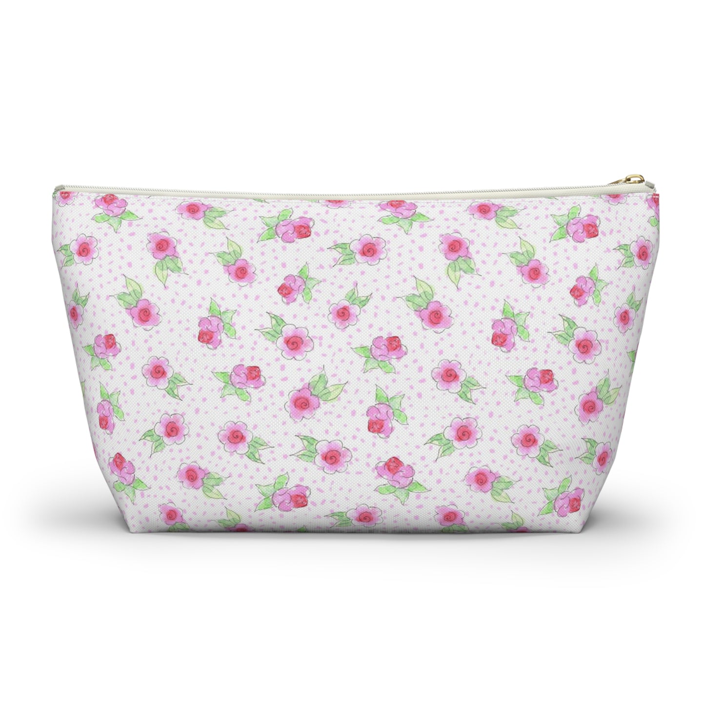 Maria’s Pink Roses Accessory Pouch