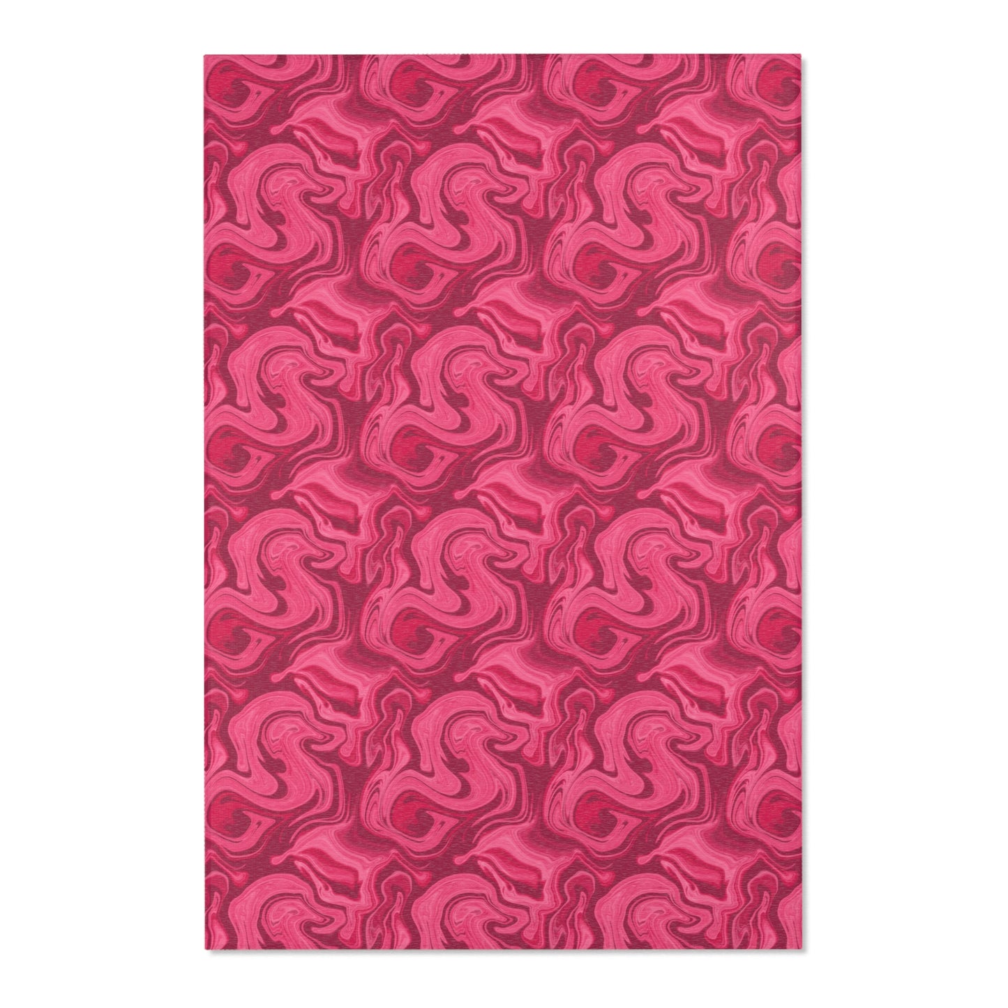 Hibiscus Garden Rosy Swirls Area Rugs