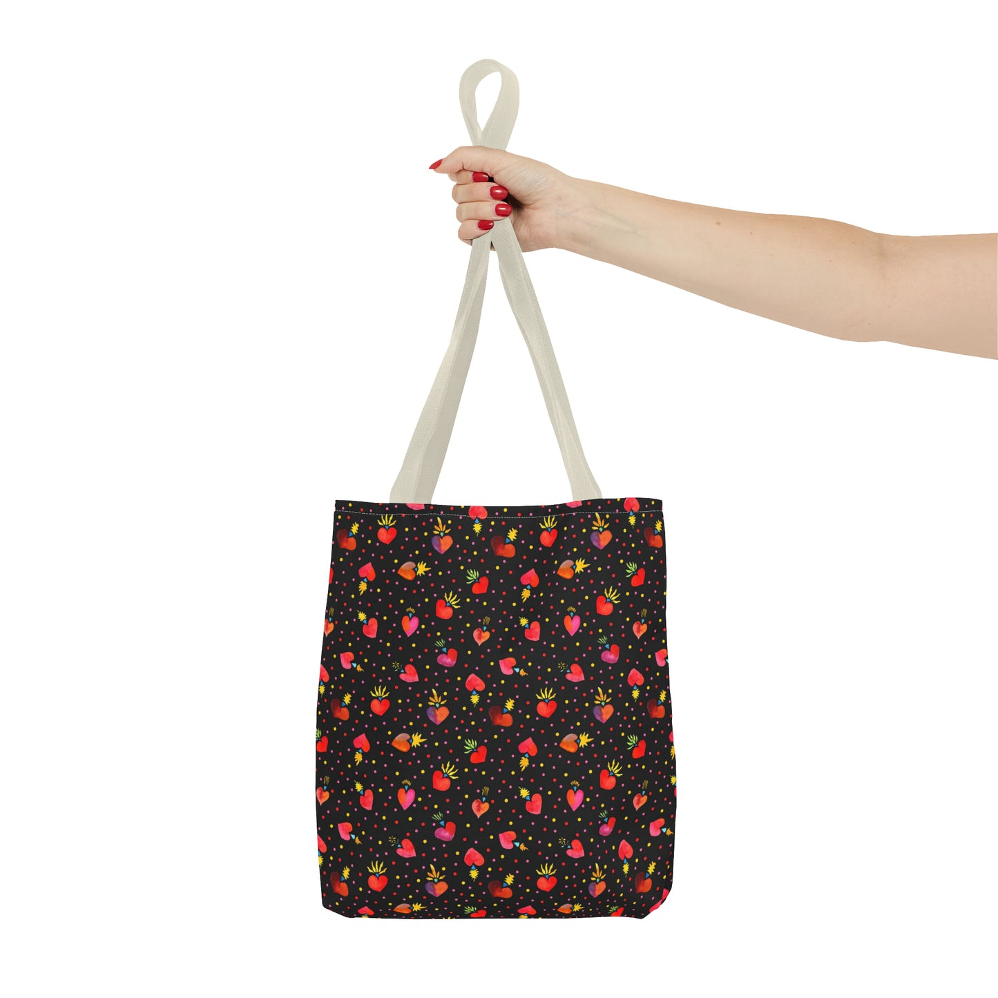 Frida Flaming Hearts Tote Bag