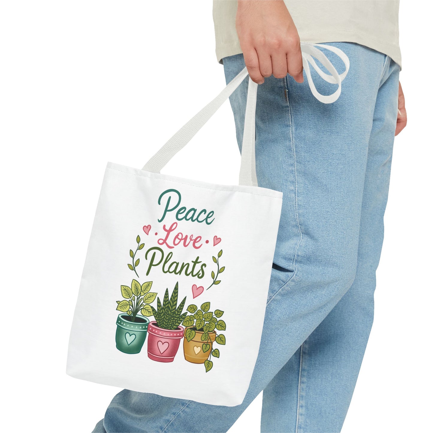 Peace Love Plants Tote Bag – Botanical Faith Canvas Shopper