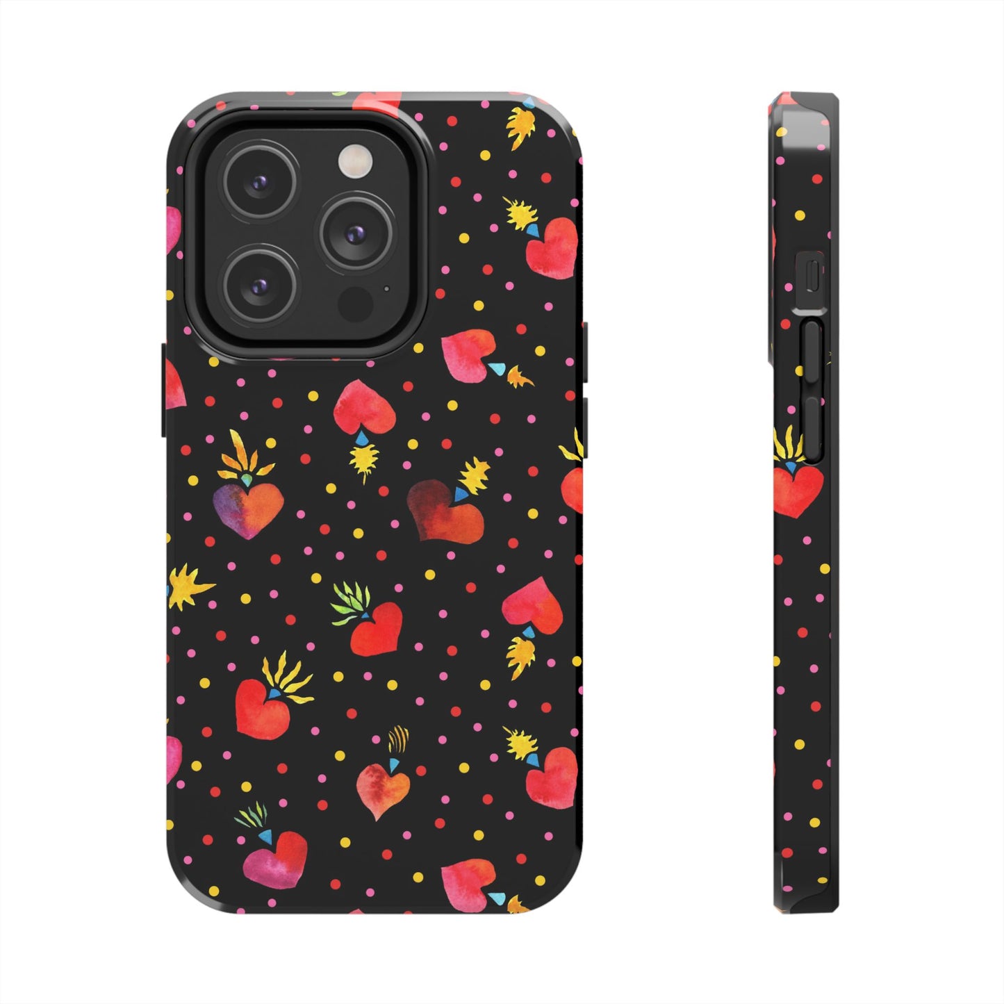 Frida Flaming Hearts Tough Phone Cases